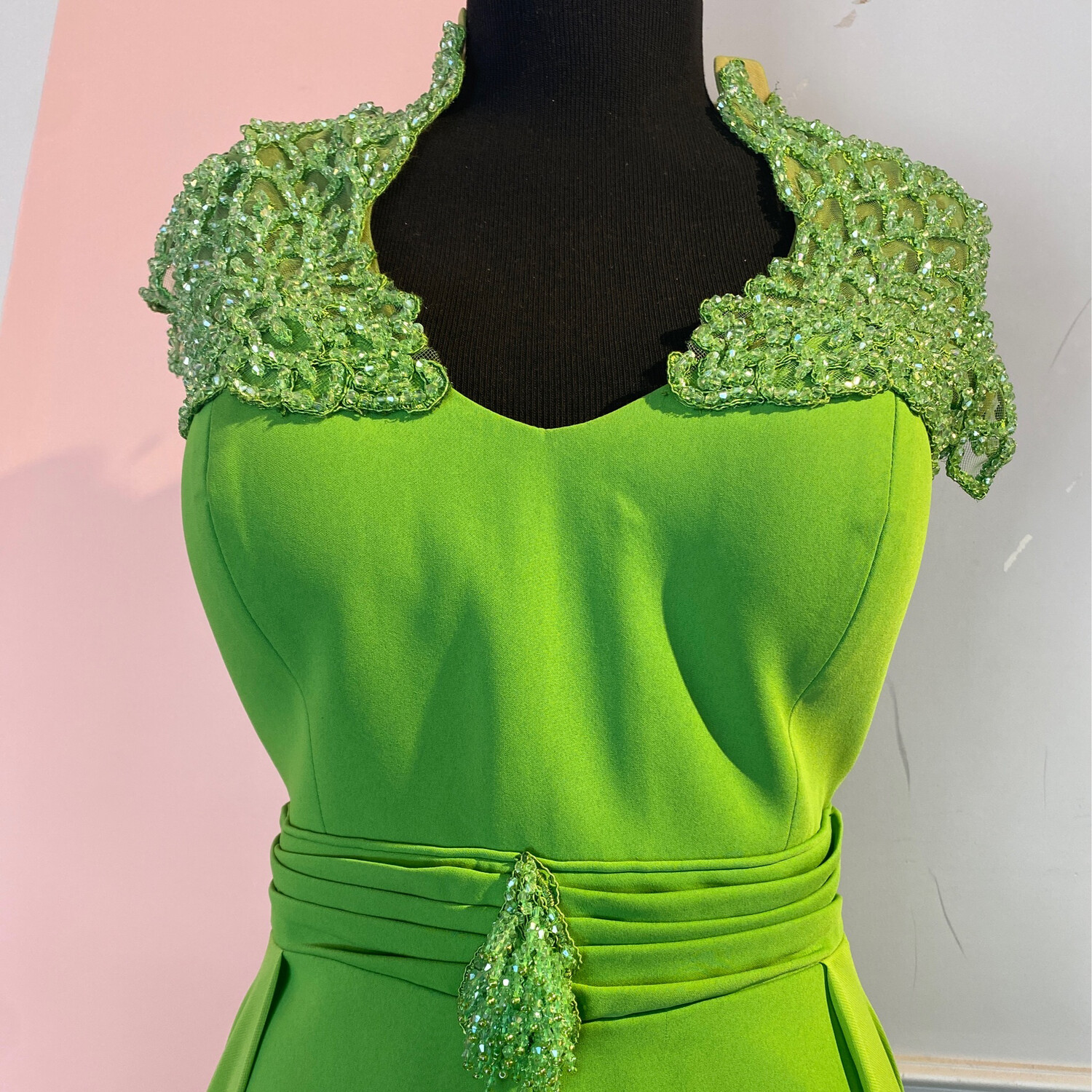Vestido Largo,	Verde	,Talla	44