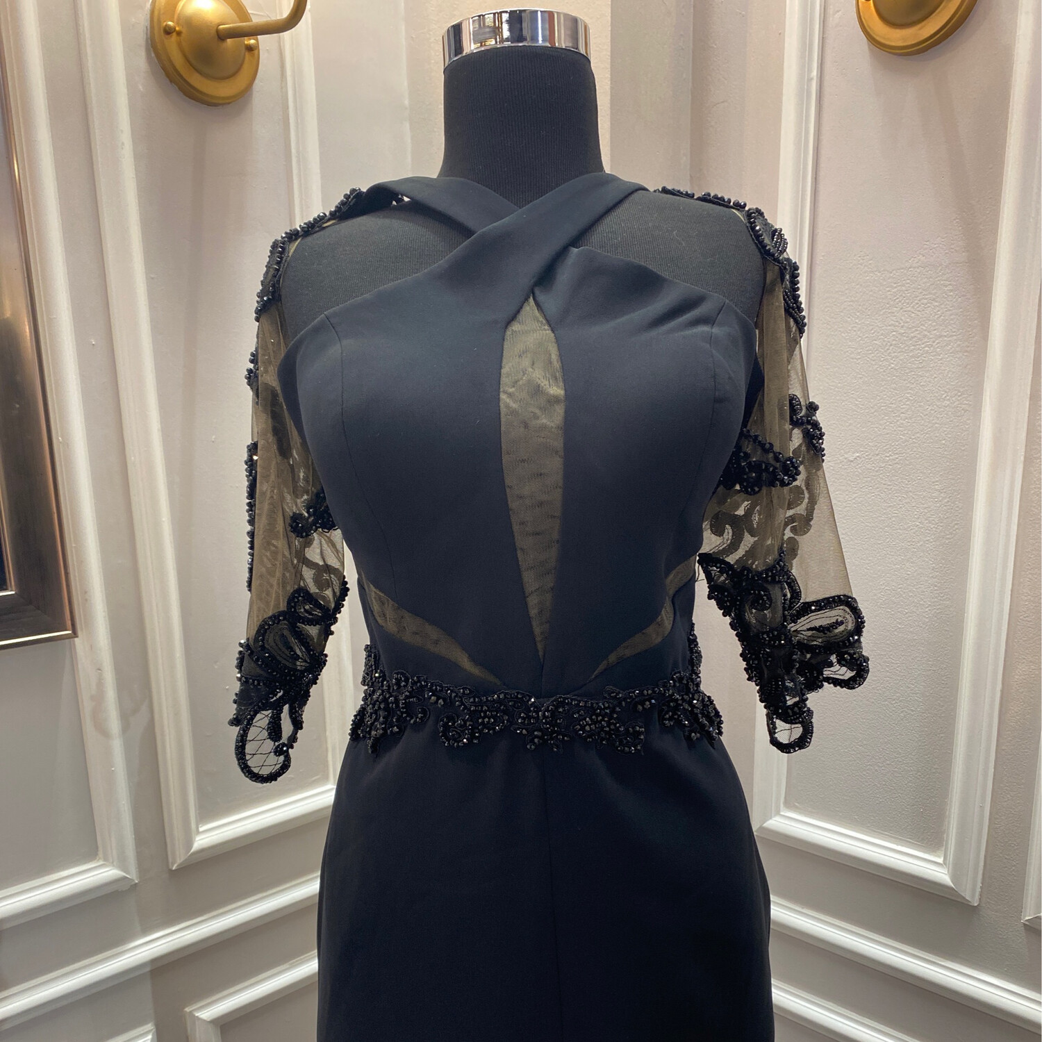Vestido Largo,	Negro	,Talla	44