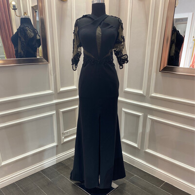 Vestido Largo,	Negro	,Talla	44