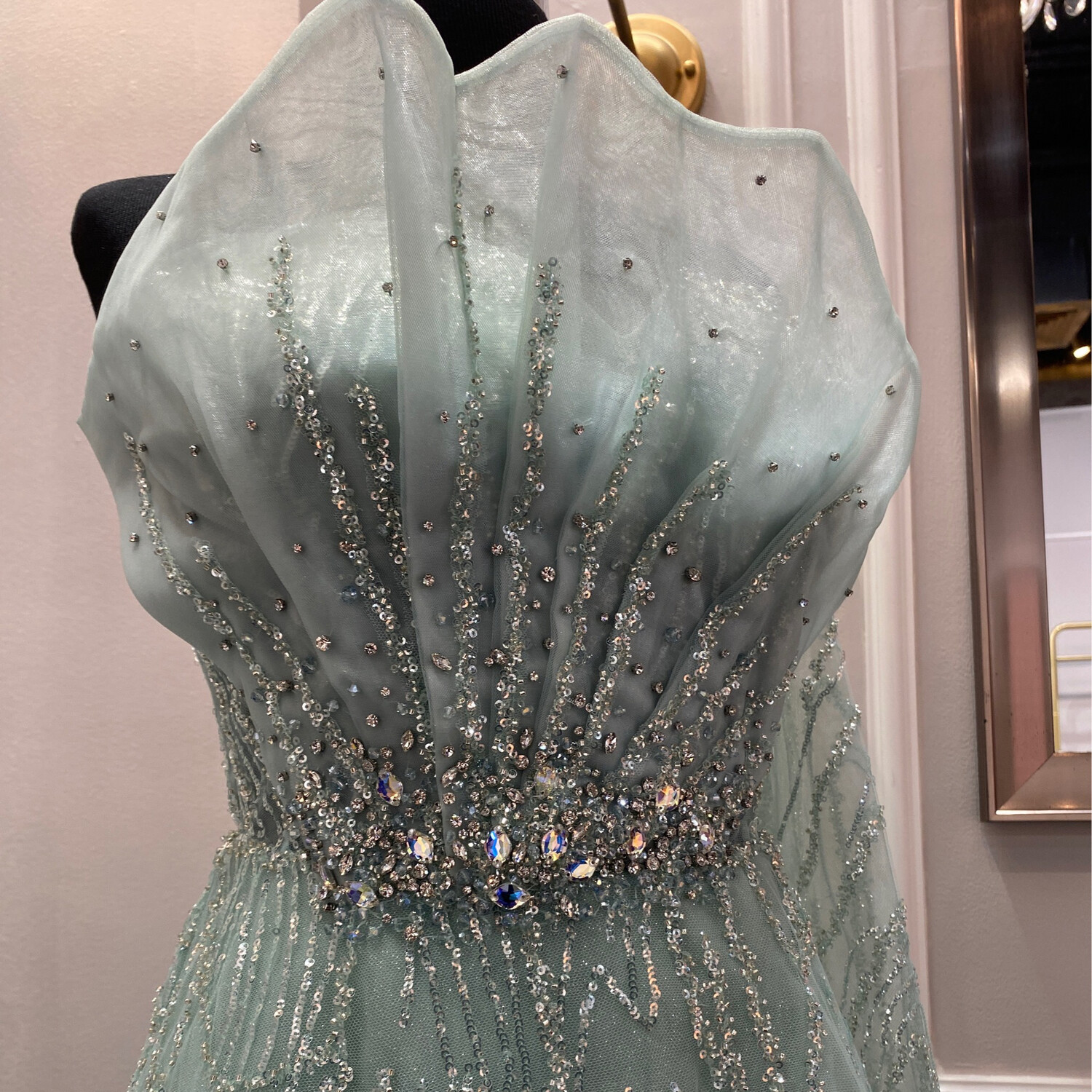 VESTIDO LARGO - MENTA - TALLA 48 VESTIDO LARGO - MENTA - TALLA 48