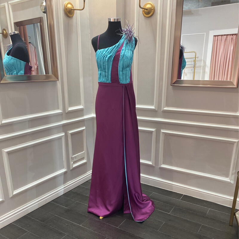 Vestido Largo,	Morado	,Talla	44