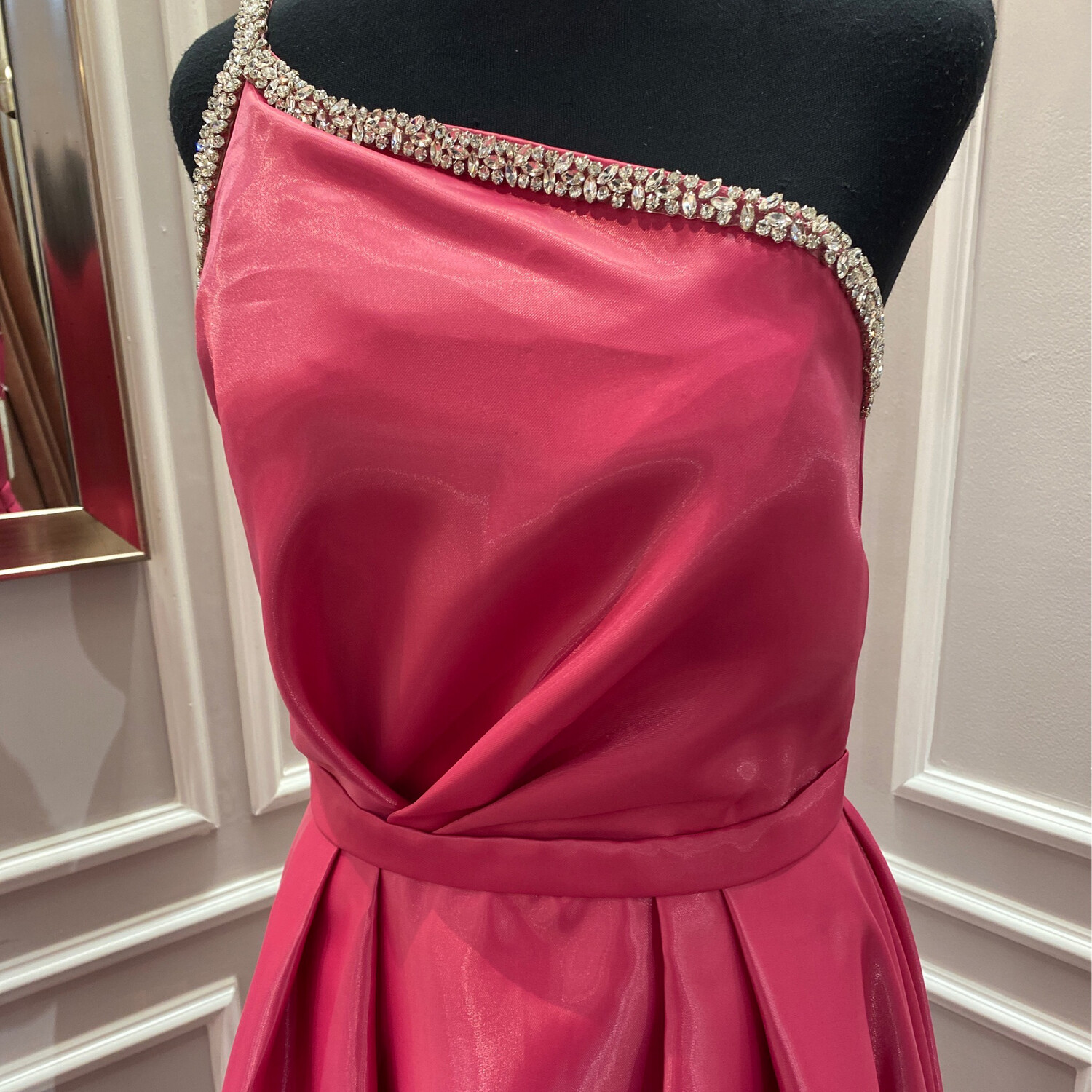 Vestido Largo,	Rosado Fucsia	,Talla	40