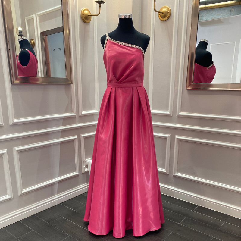 Vestido Largo,	Rosado Fucsia	,Talla	40