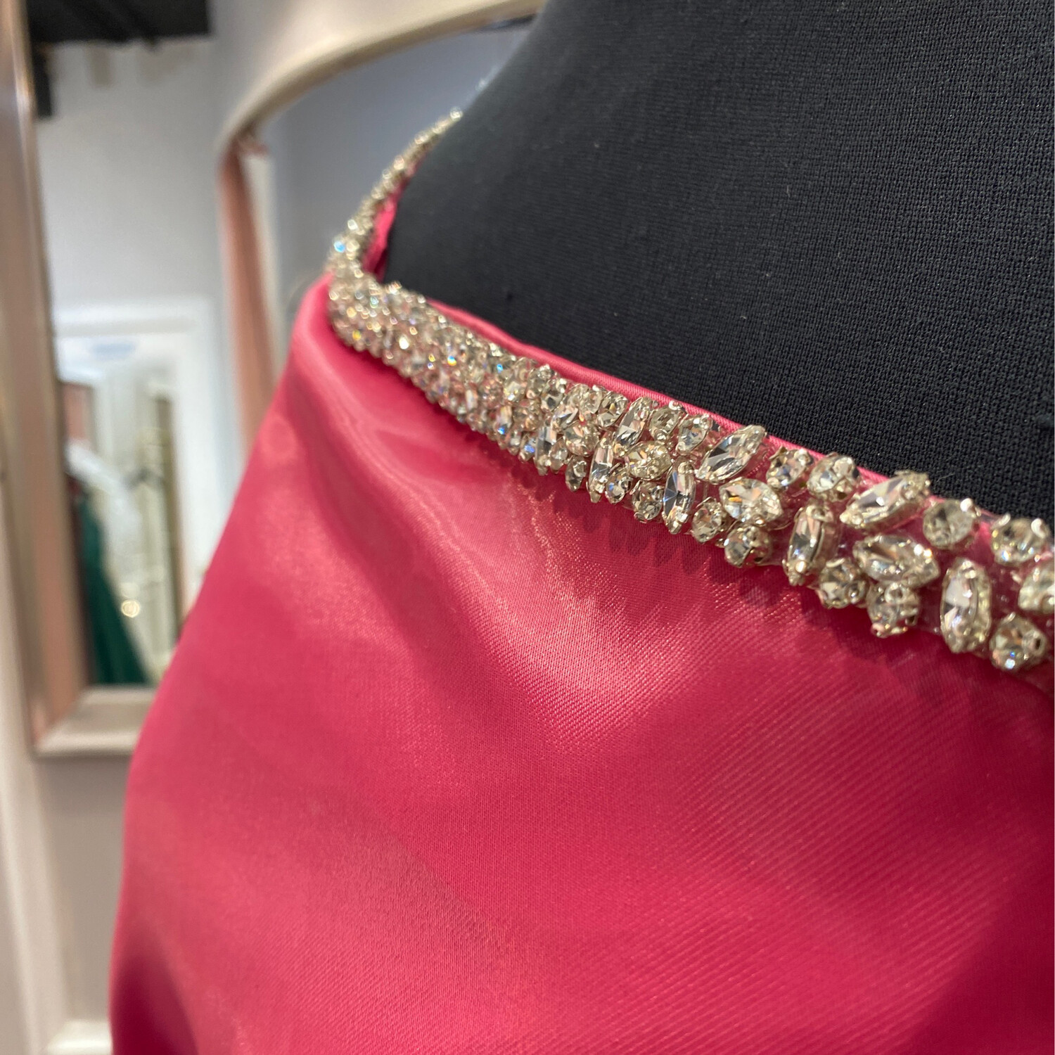 Vestido Largo,	Rosado Fucsia	,Talla	40