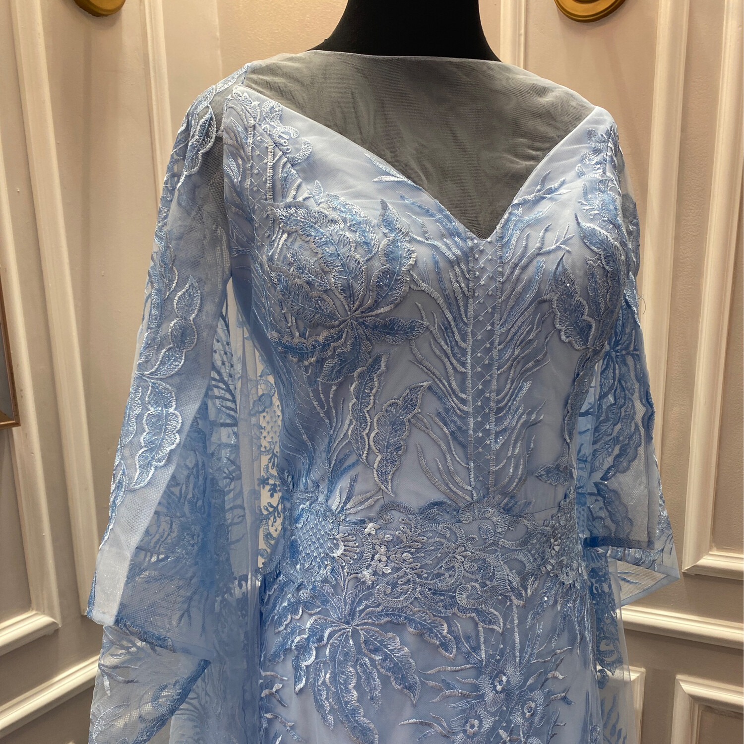 VESTIDO LARGO - CELESTE - TALLA 50