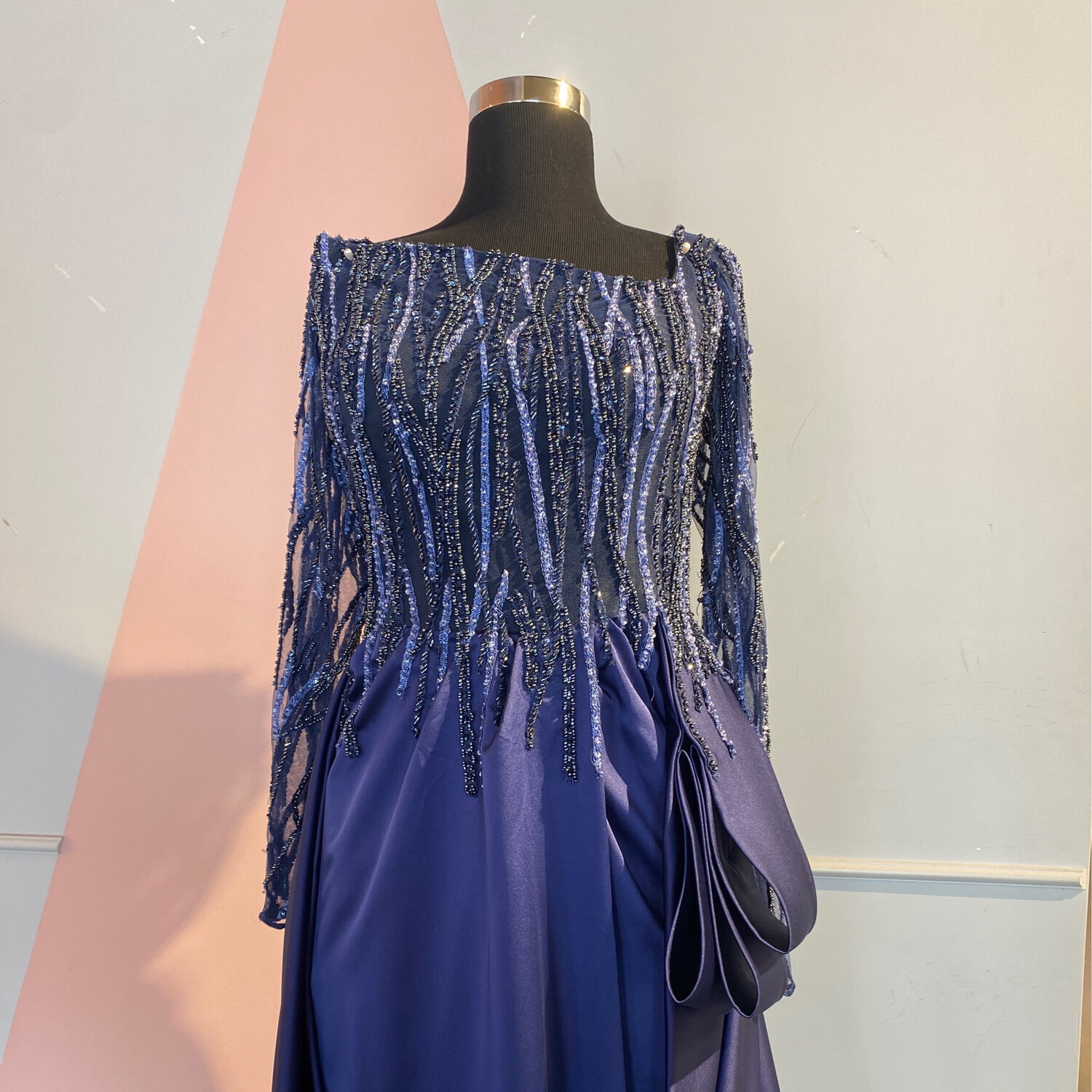 Vestido-Largo-azul-Talla/48