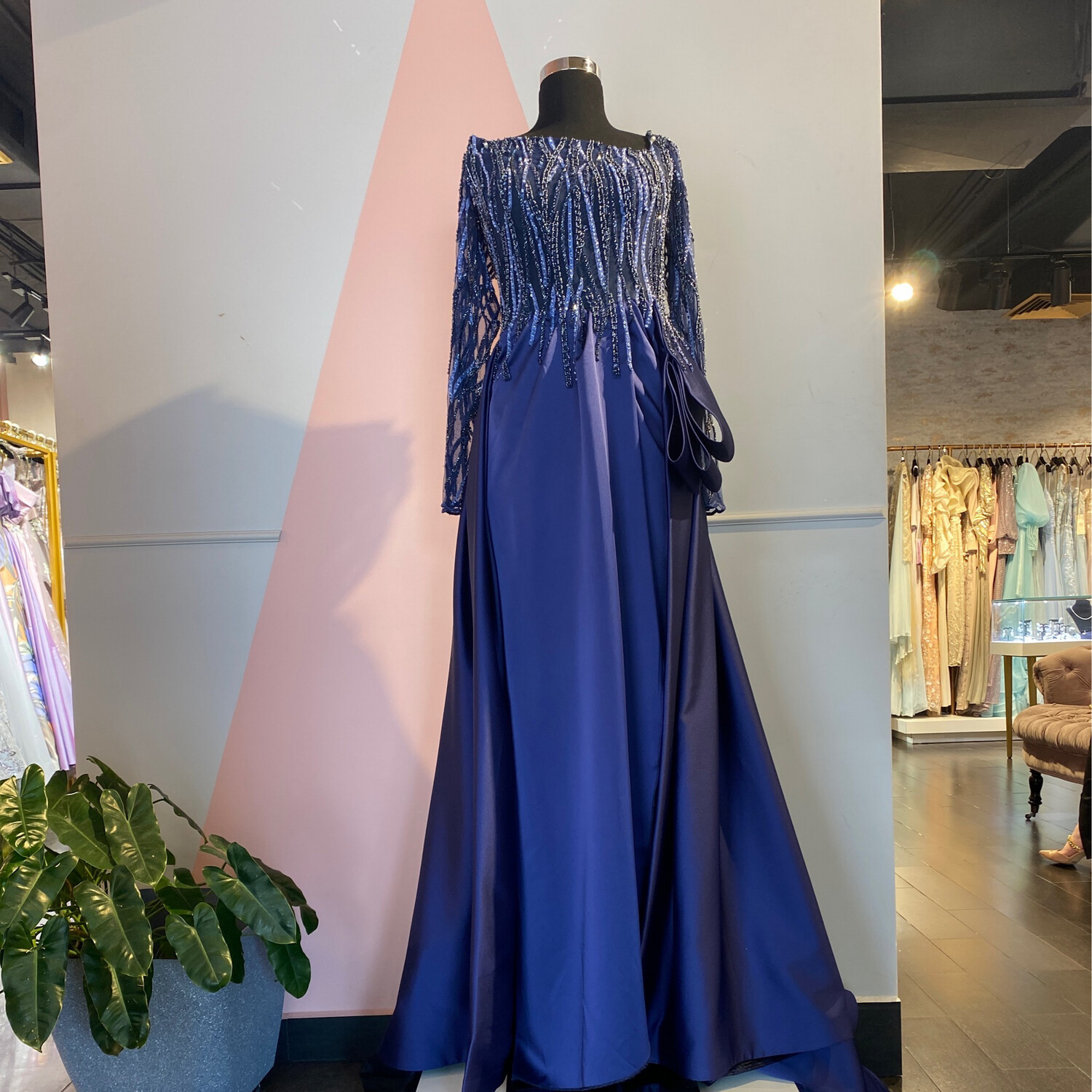 Vestido-Largo-azul-Talla/48