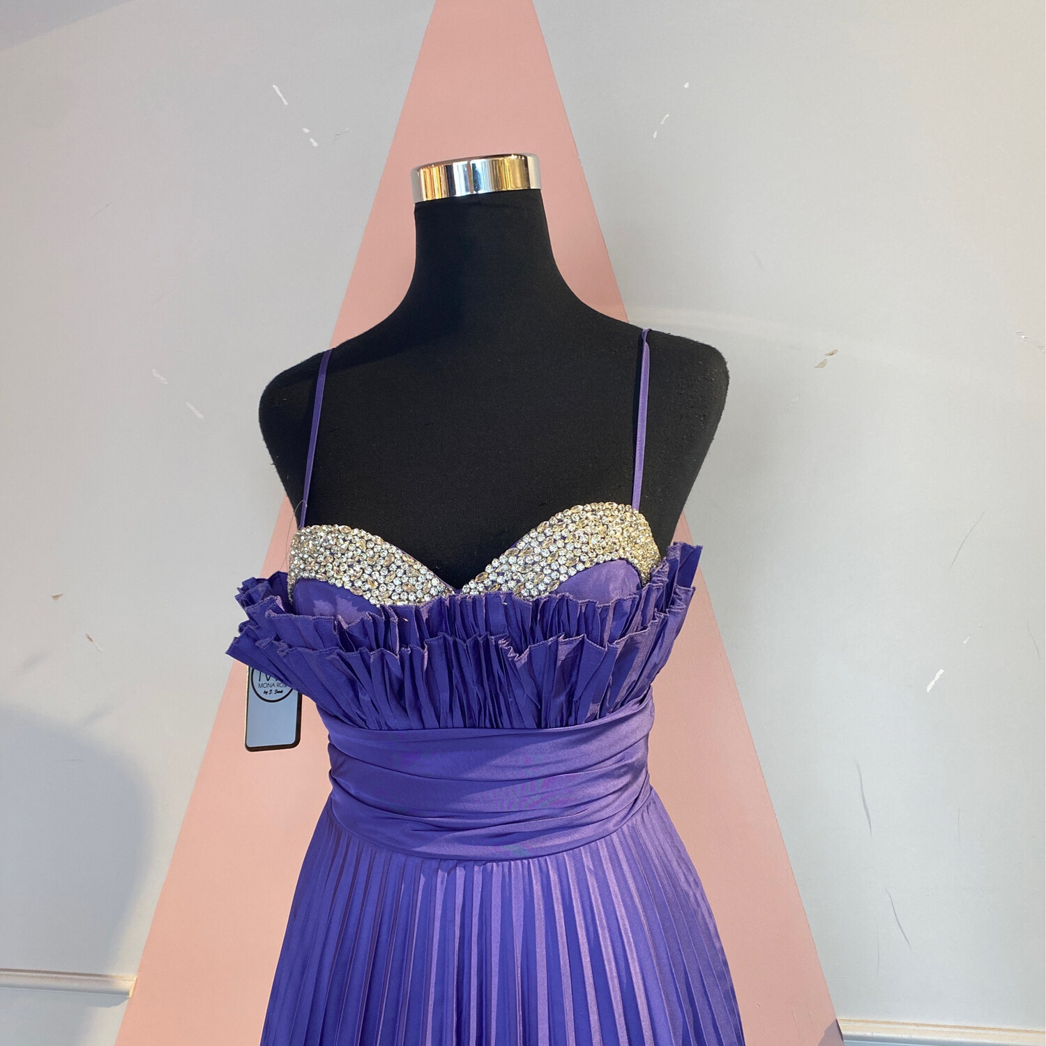 Vestido Largo,	Morado 	,Talla	40