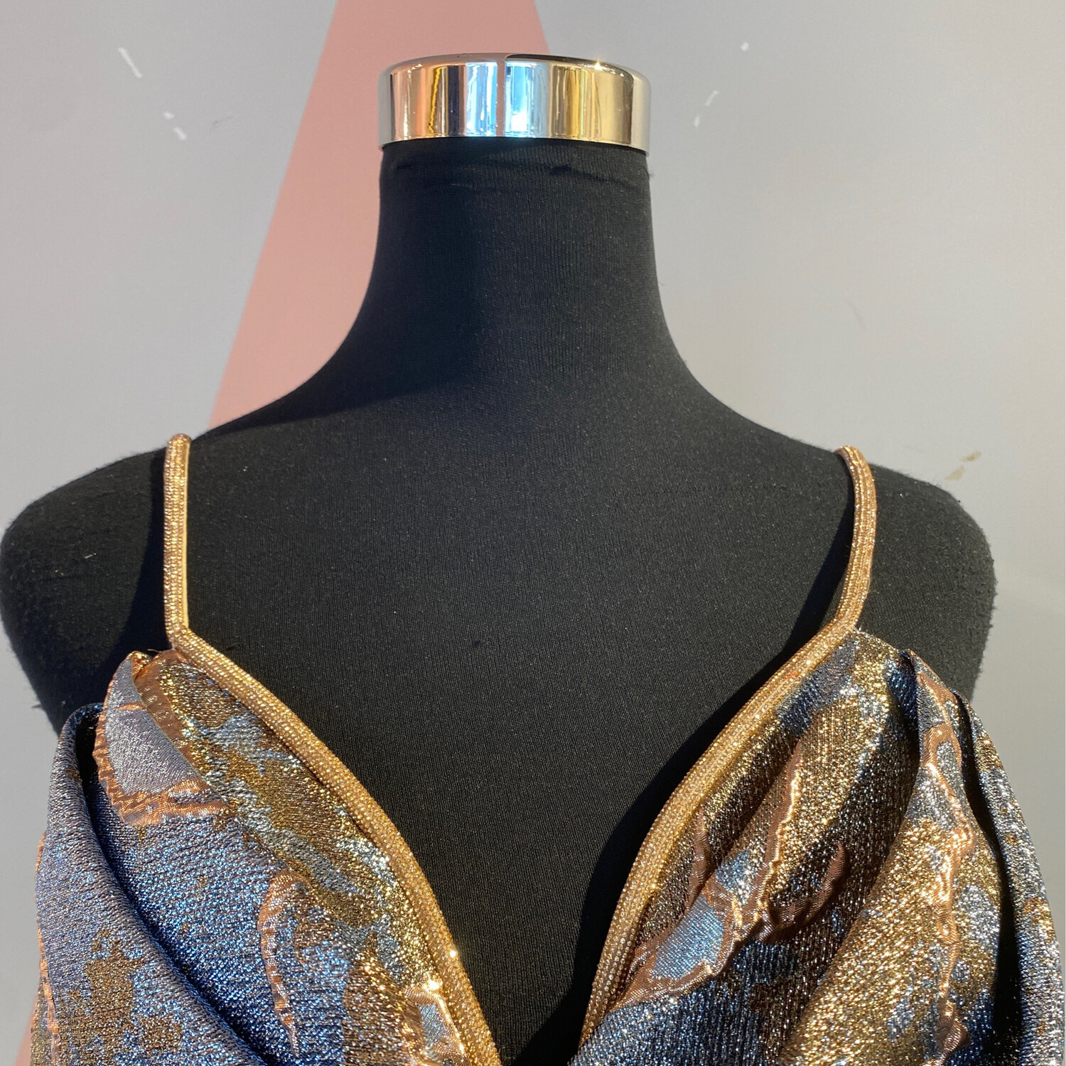 Vestido-midi-Dorado-Talla/38