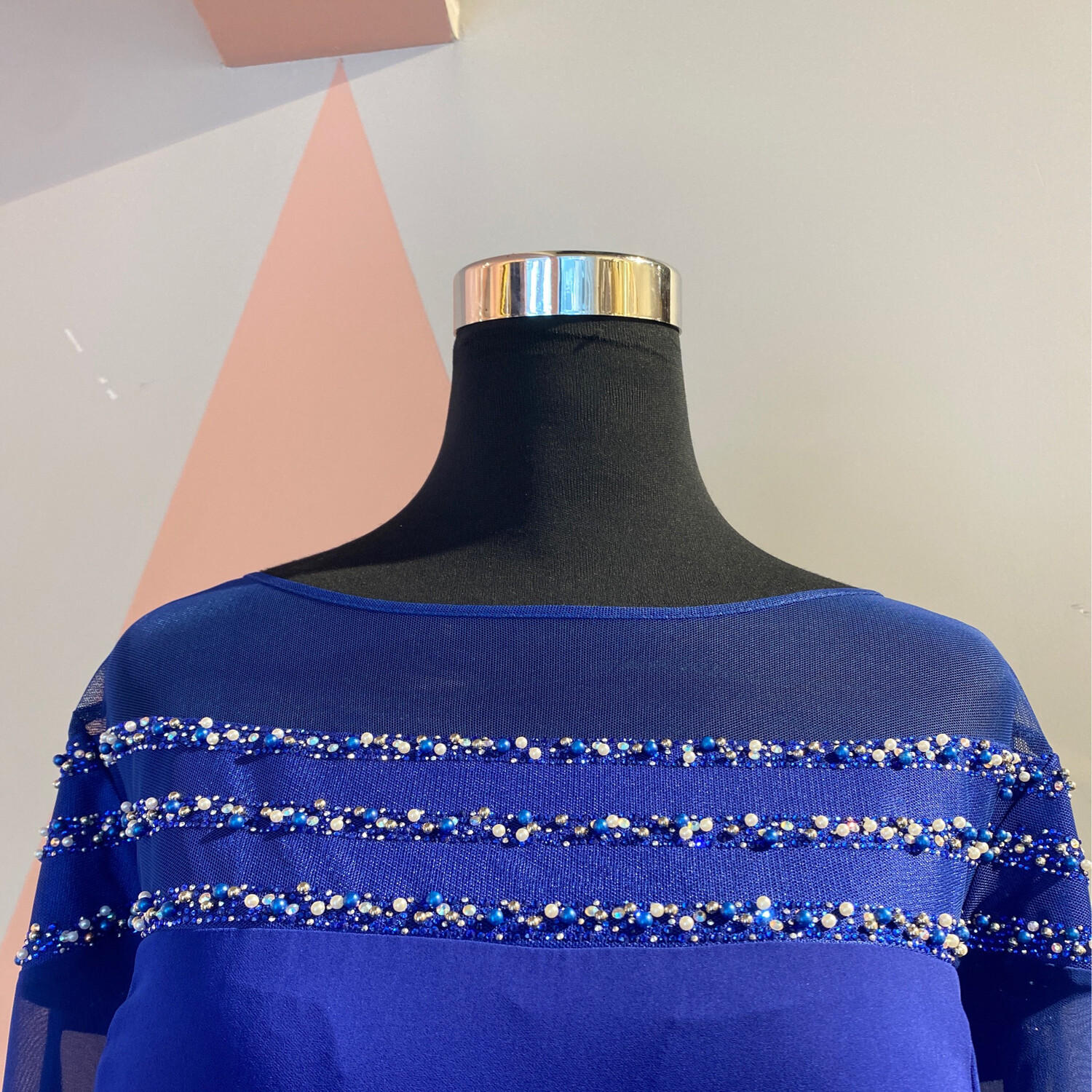 VESTIDO LARGO 	COLOR	AZUL ROYAL	(ROYAL BLUE)	DE DIVERSAS TALLAS