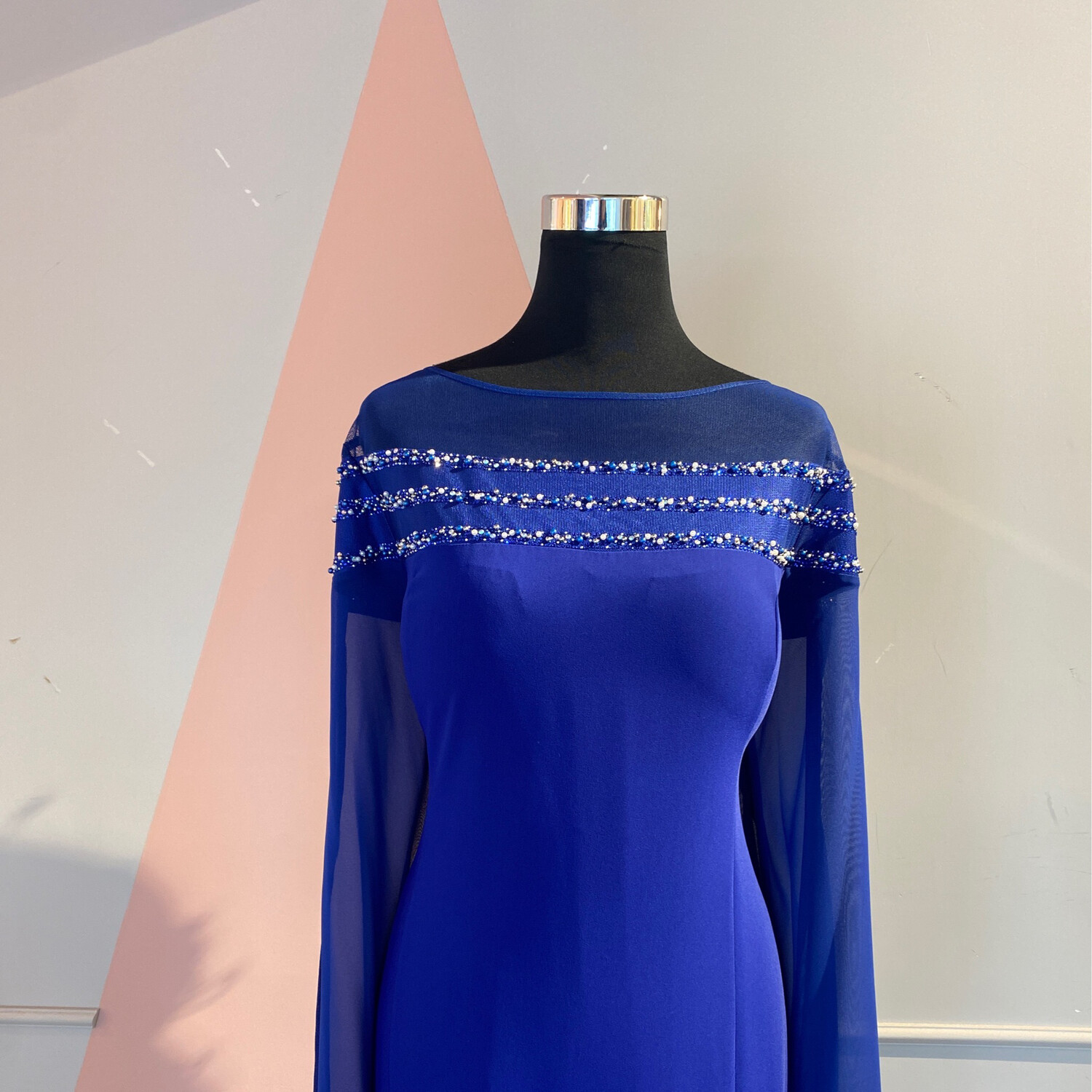 VESTIDO LARGO 	COLOR	AZUL ROYAL	(ROYAL BLUE)	DE DIVERSAS TALLAS