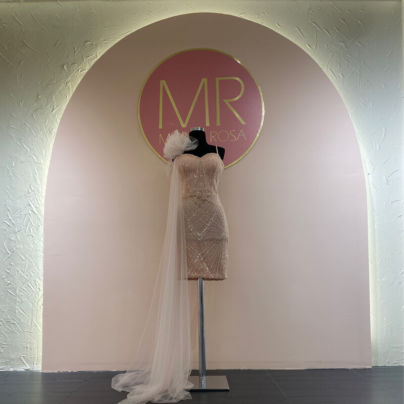 Vestido Largo,	Rosado	,Talla	40