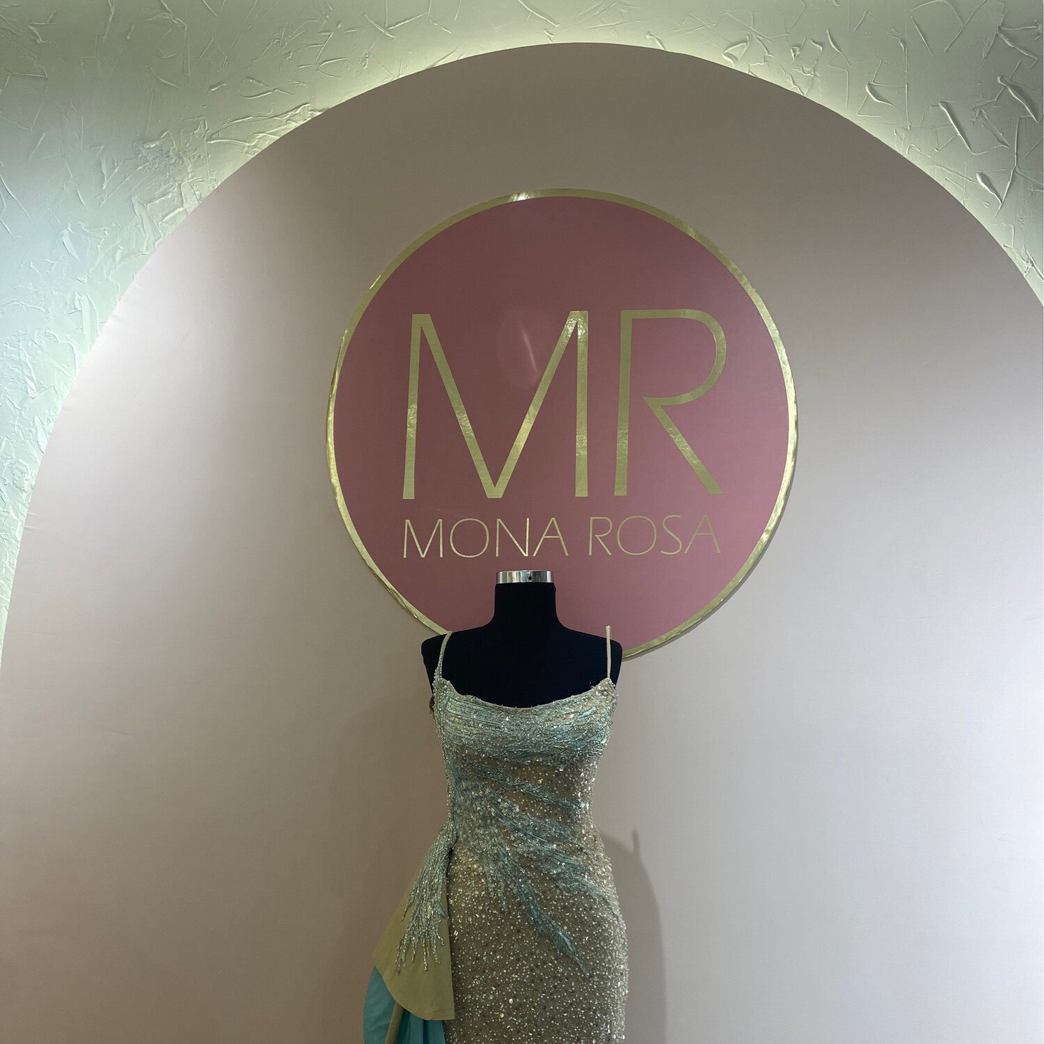 Vestido Largo,	Beige	,Talla	42