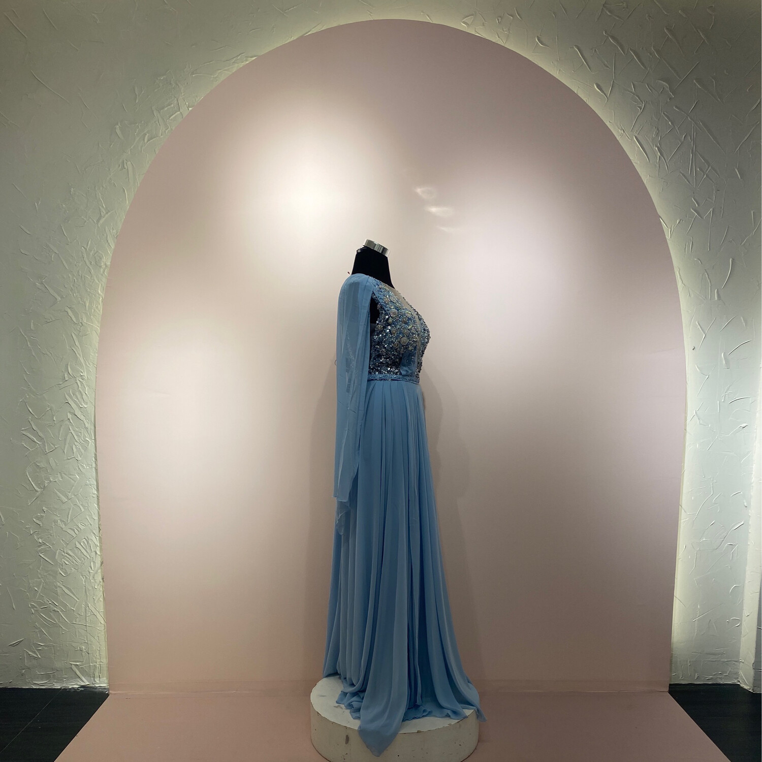 Vestido-Largo-Celeste-Talla/44