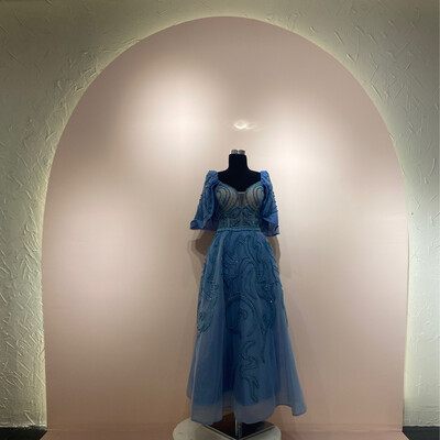 Vestido-MIDI-Celeste-Talla/