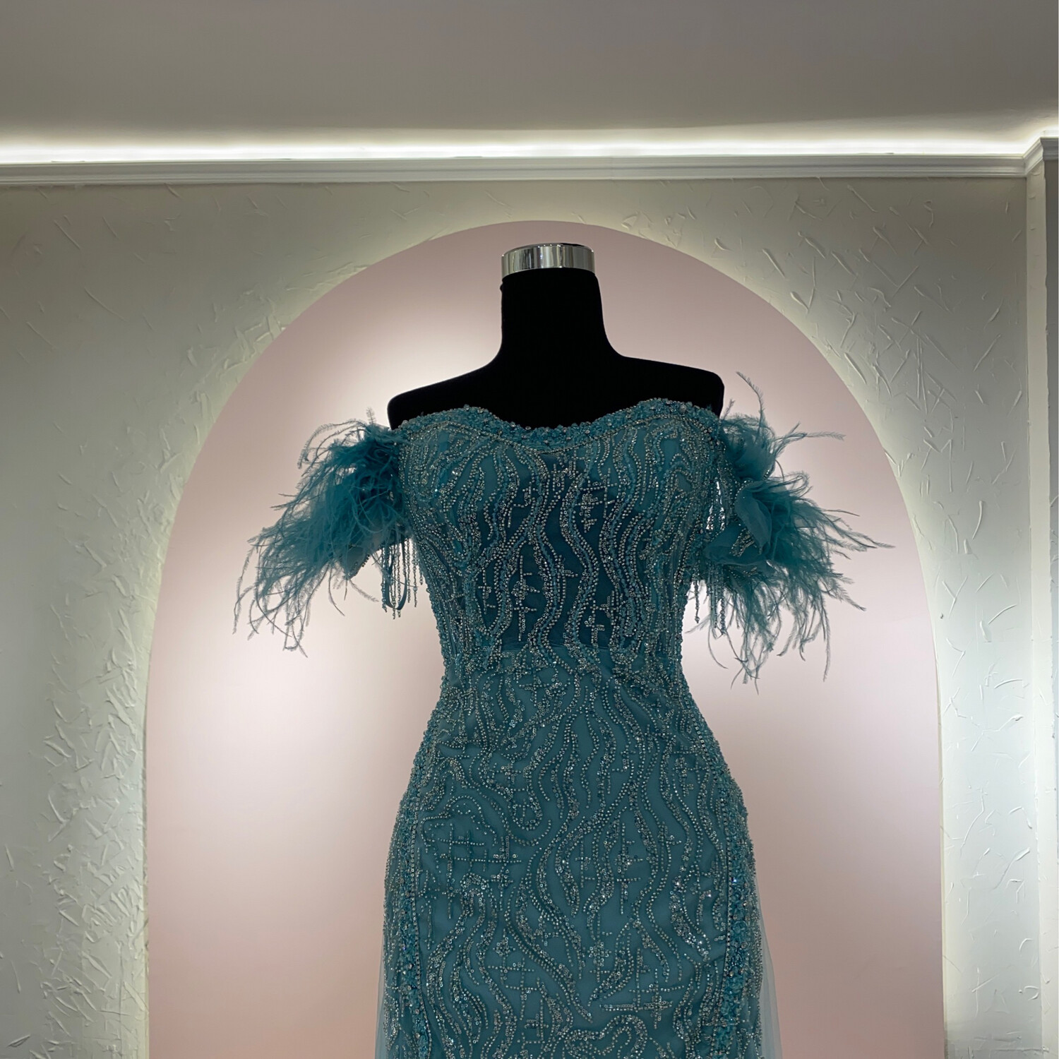 Vestido-Largo-Celeste-Talla/14 