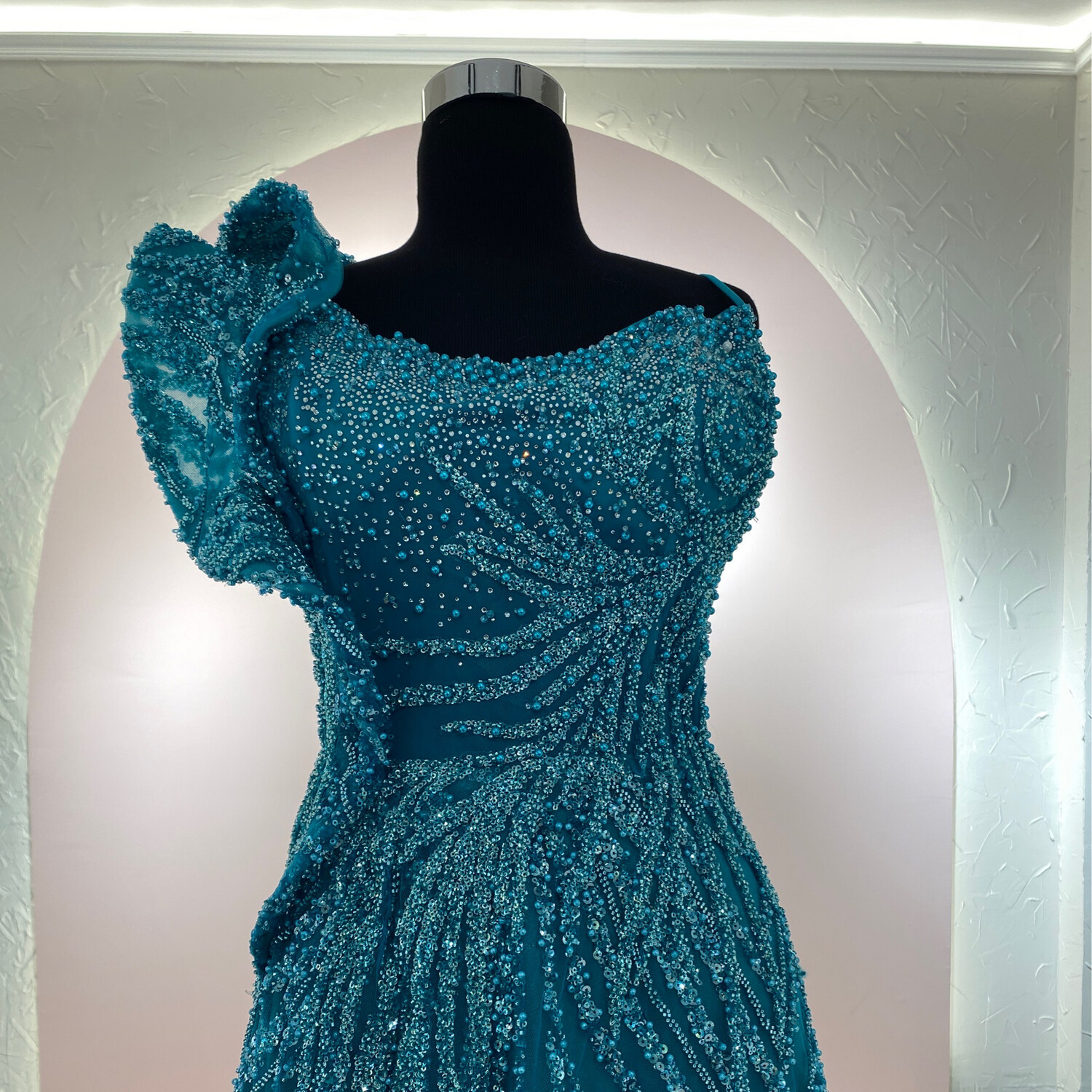 Vestido-Largo-Turquesa-Talla 16/48