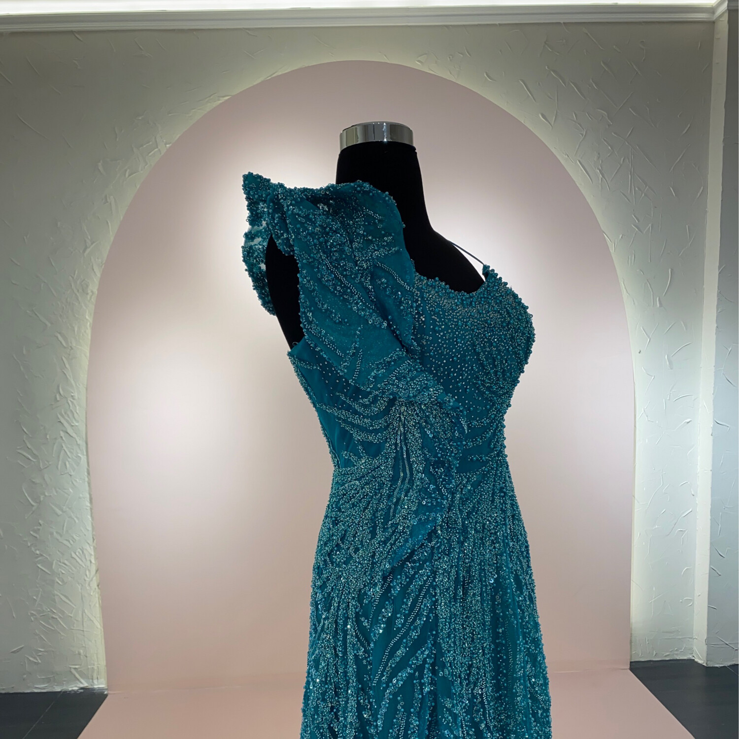 Vestido-Largo-Turquesa-Talla 16/48