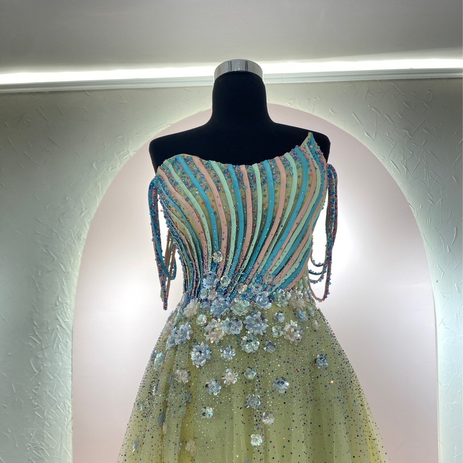 Vestido-Largo-Amarillo-Talla/12 