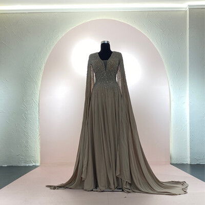 Vestido-Largo-Coffee-Talla/18 CW10361-18