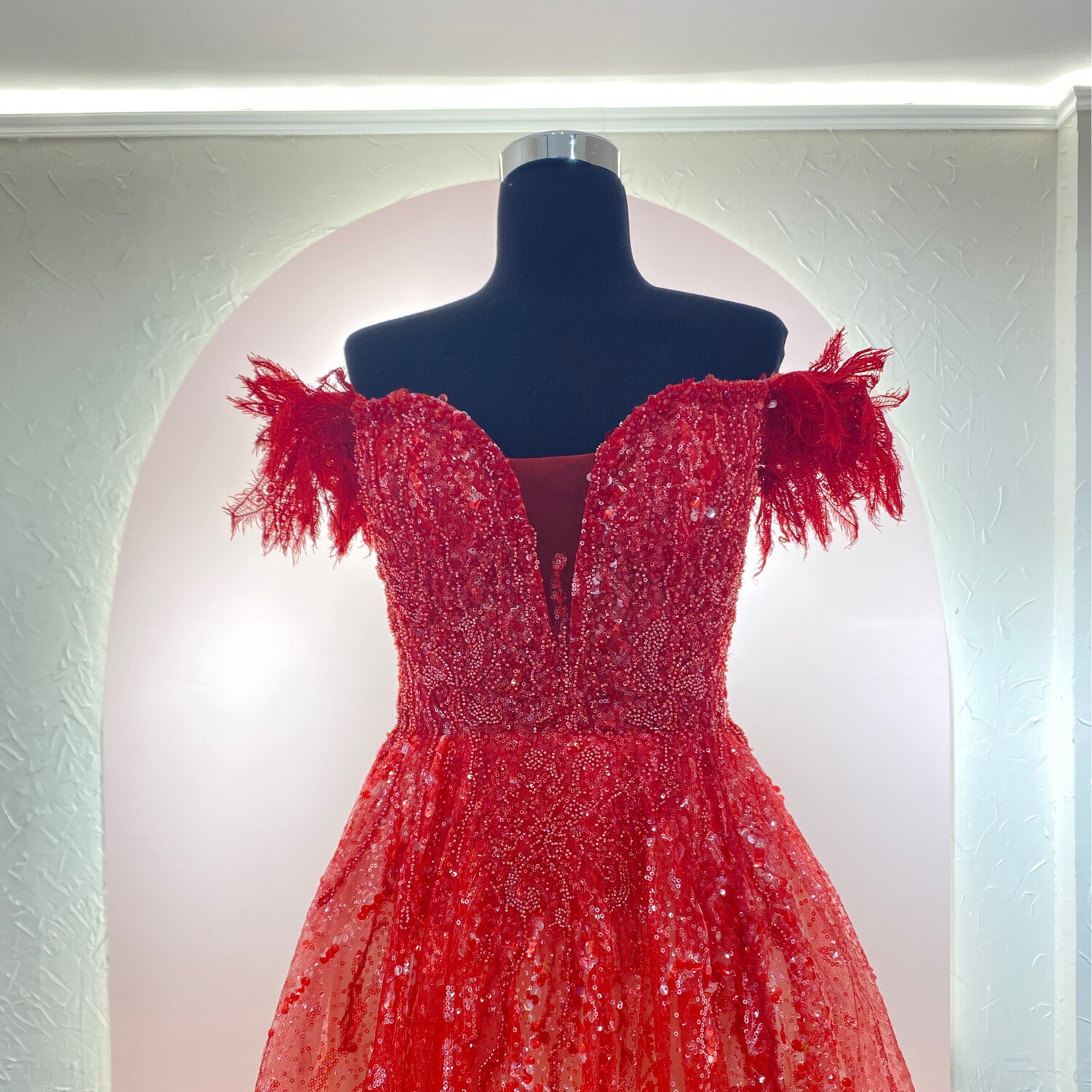 VESTIDO LARGO - ROJO -  CORTE A - TALLA 42 VESTIDO LARGO - ROJO -  CORTE A - TALLA 42