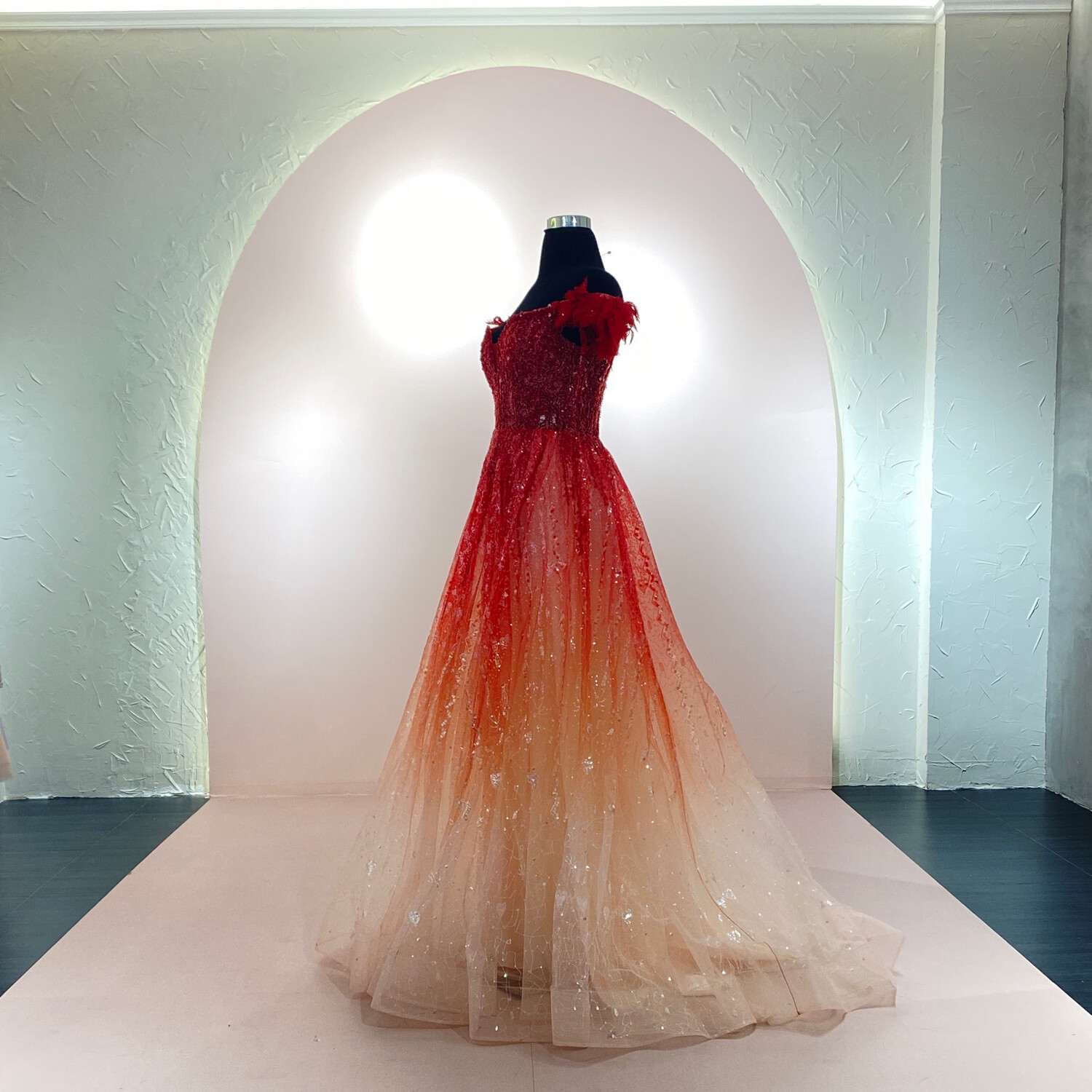 VESTIDO LARGO - ROJO -  CORTE A - TALLA 42 VESTIDO LARGO - ROJO -  CORTE A - TALLA 42