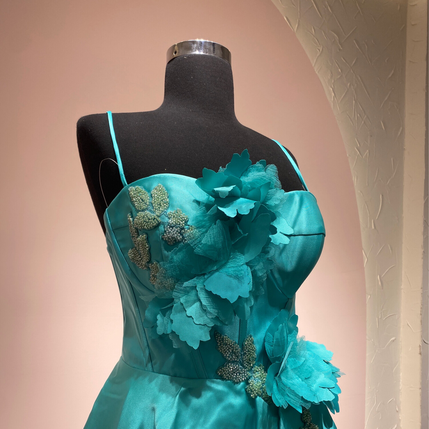 Vestido Largo,	Turquesa 	,Talla	38 - 40 - 42