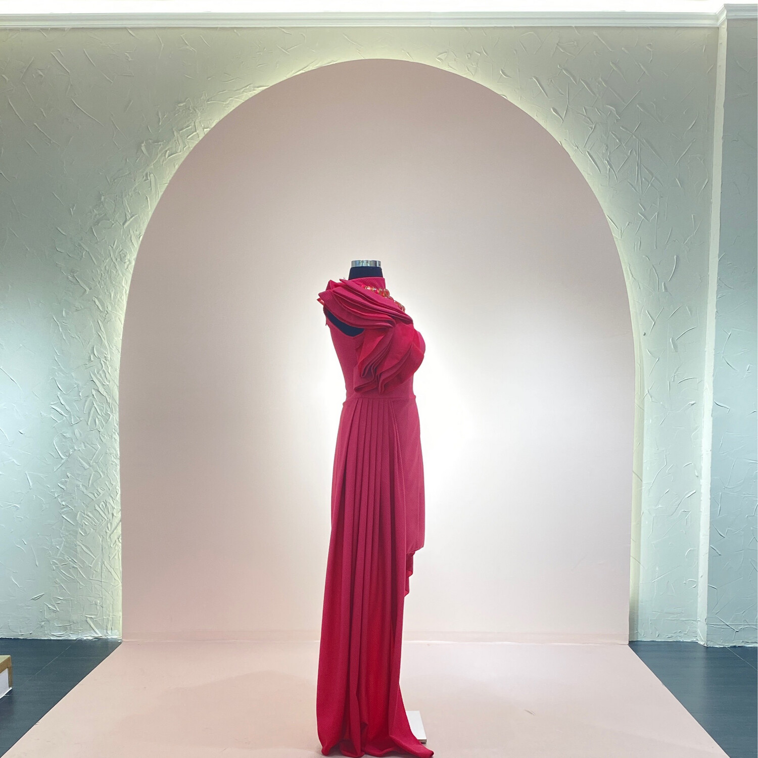 Vestido-Corto-Rosado-Talla/42 HHN021