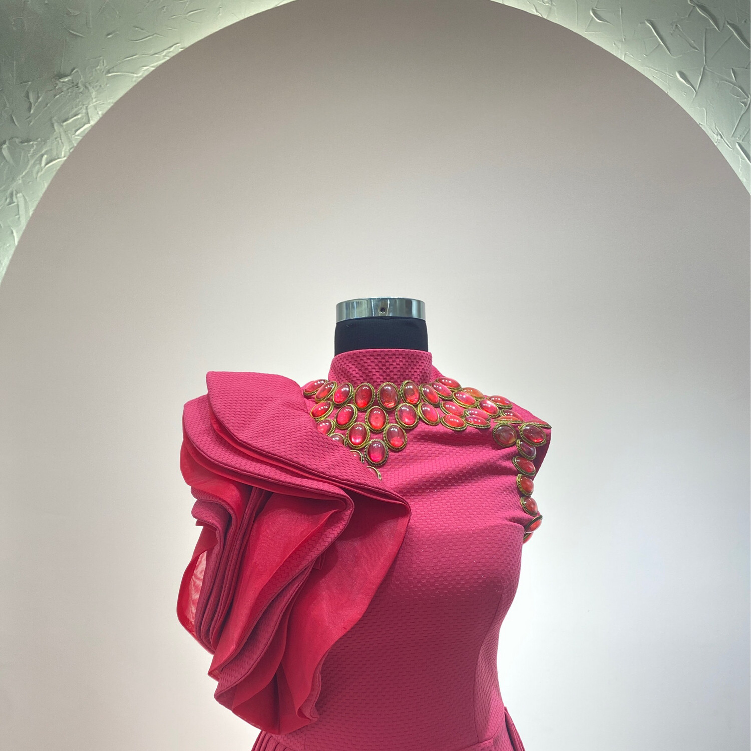 Vestido-Corto-Rosado-Talla/42 HHN021