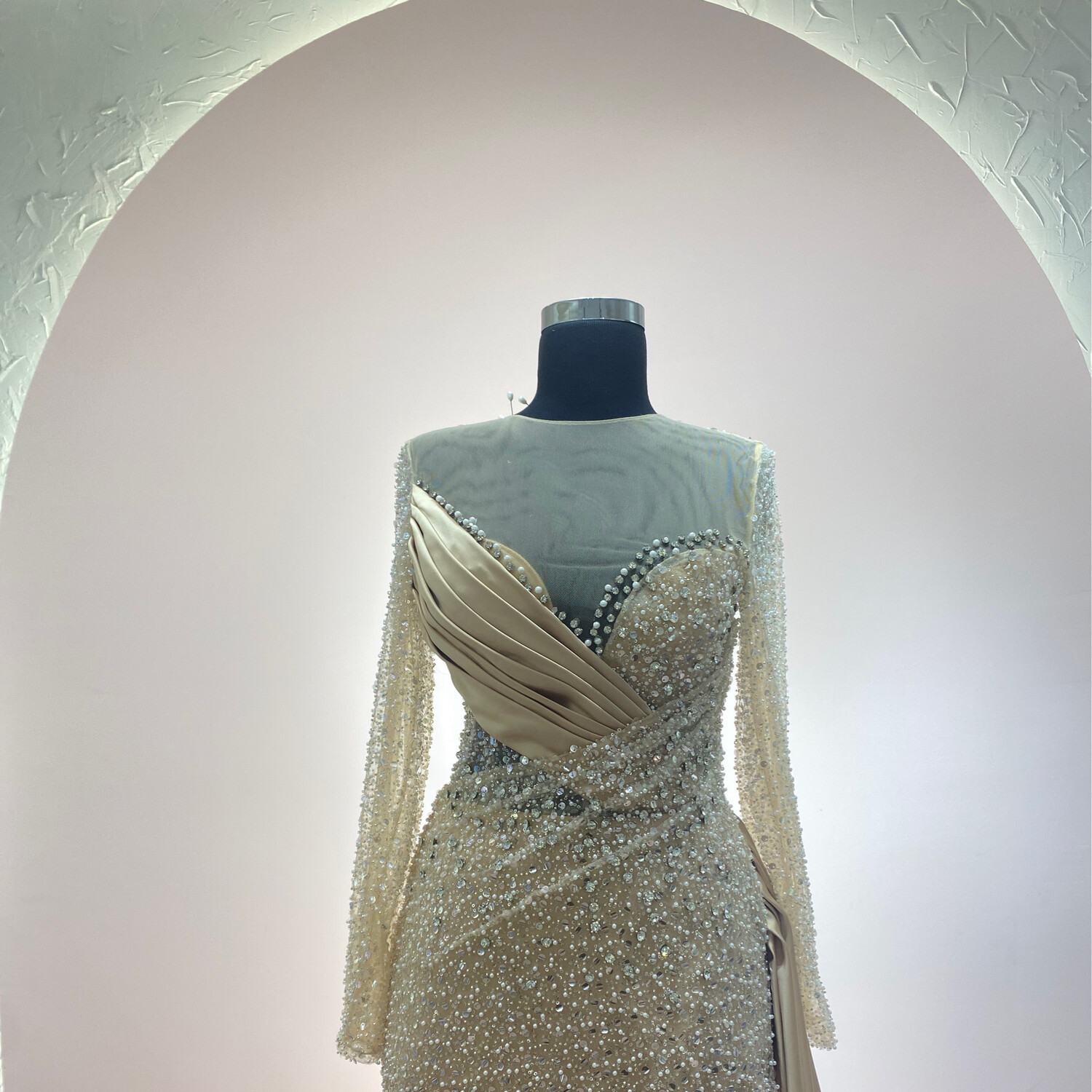 Vestido-Largo-white/NUDE-Talla/40 