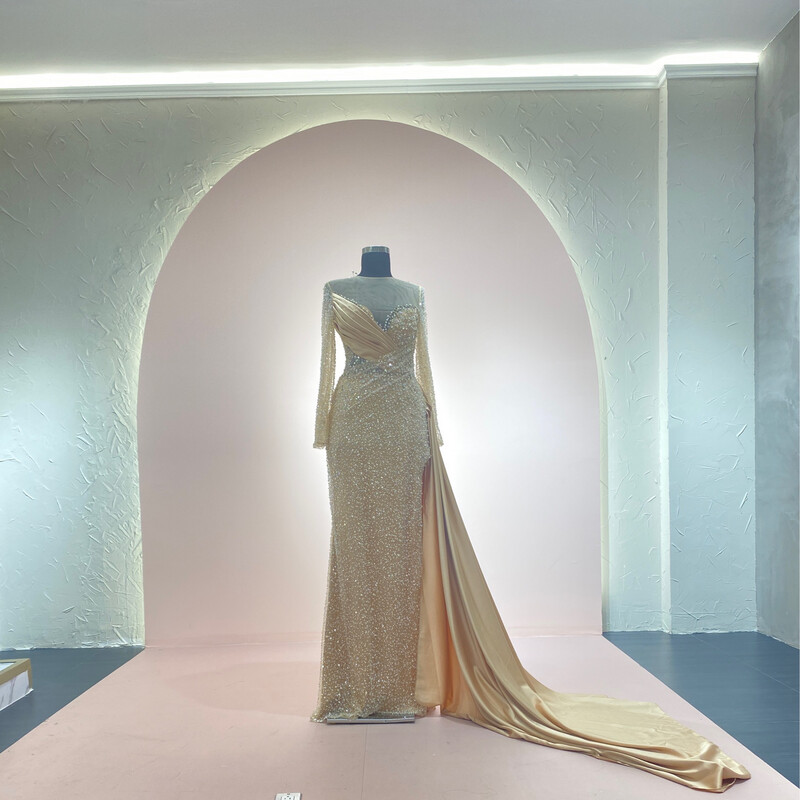 Vestido-Largo-white/NUDE-Talla/40 