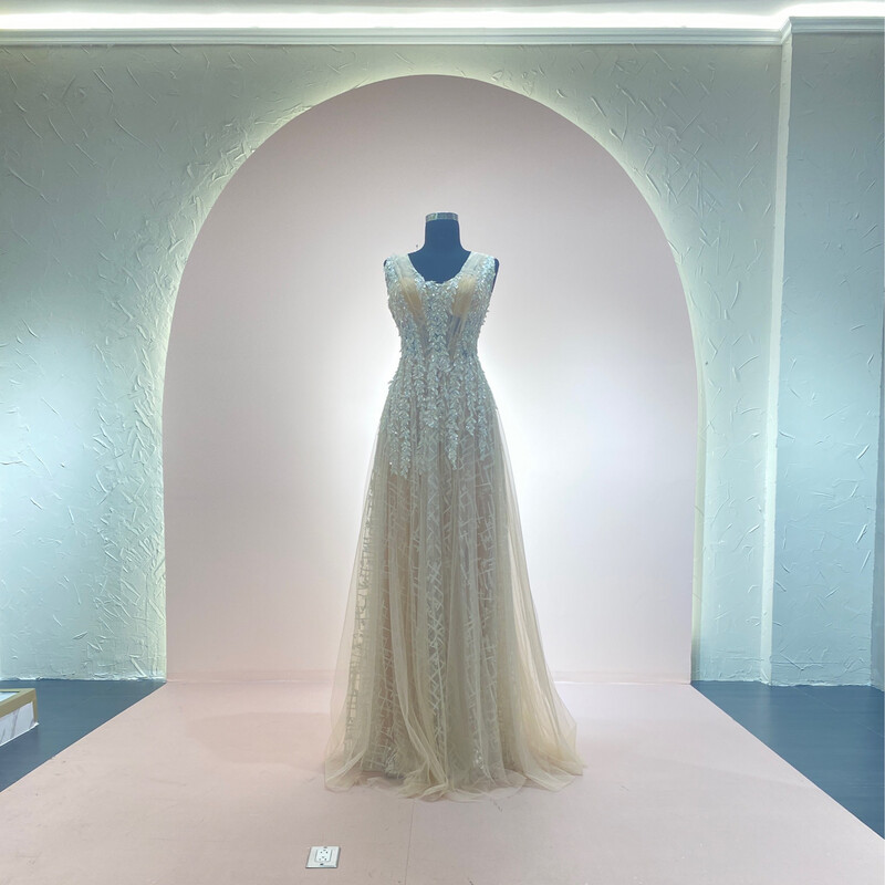 Vestido-Largo-NUDE-Talla/48 HN109L