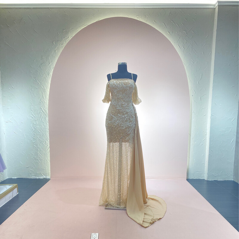 Vestido-Largo-white/Nude-Talla/42 HN023