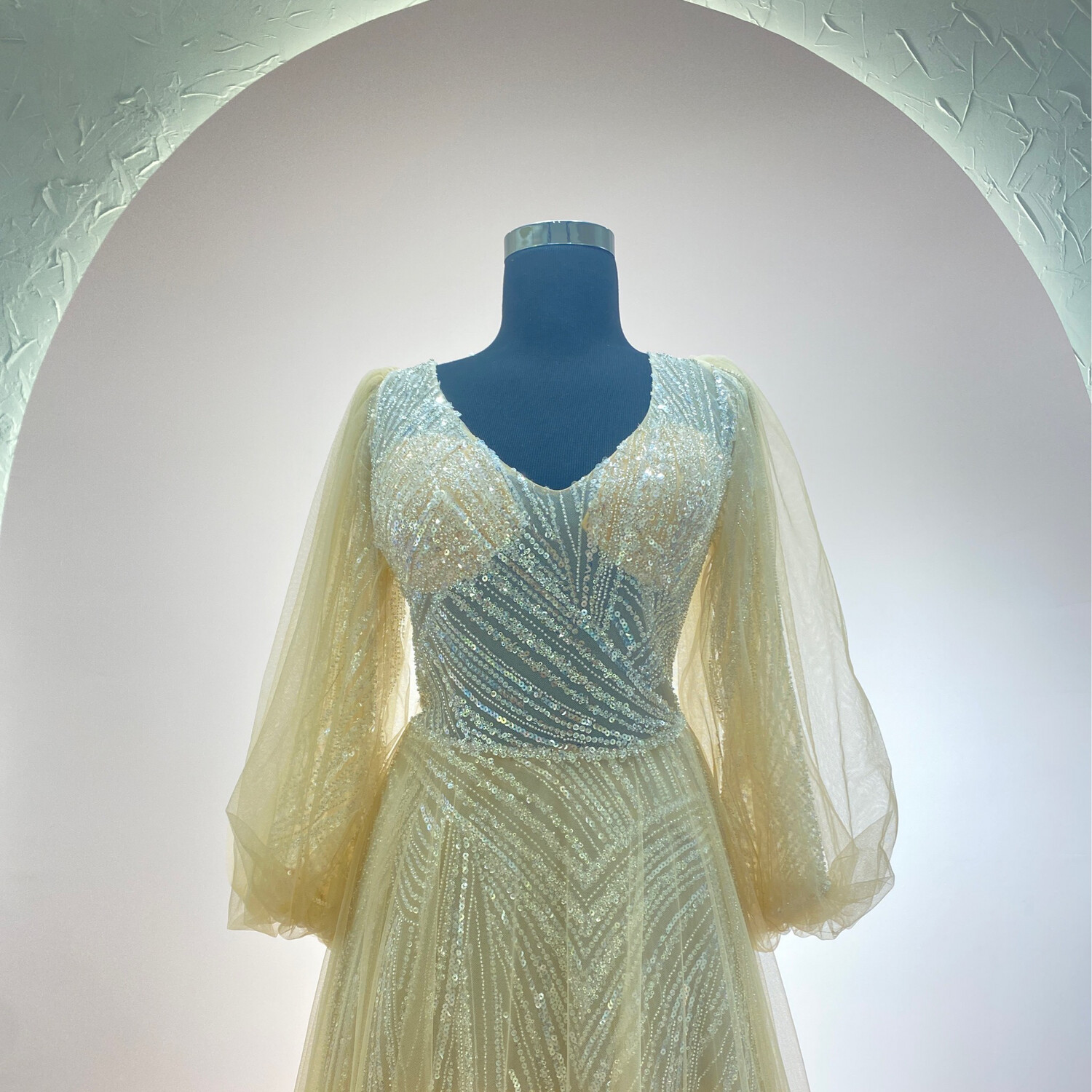 Vestido-Largo-Cream-Talla/42  HN061