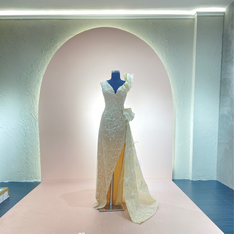 Vestido-Largo-Blanco-Talla/44 HN2022-1