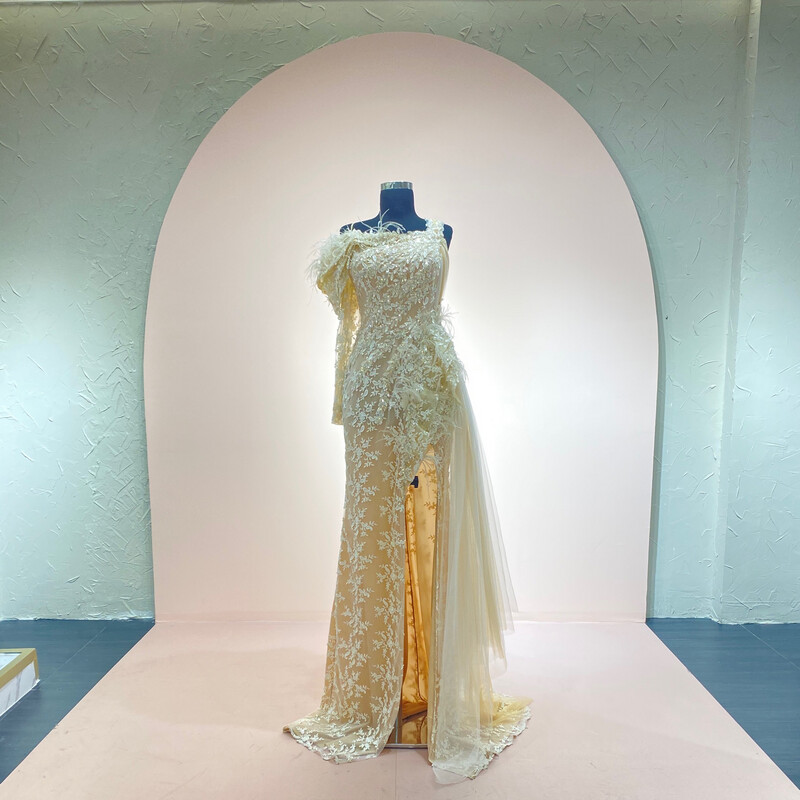 Vestido-Largo-crema-Talla/44 HN2022-6