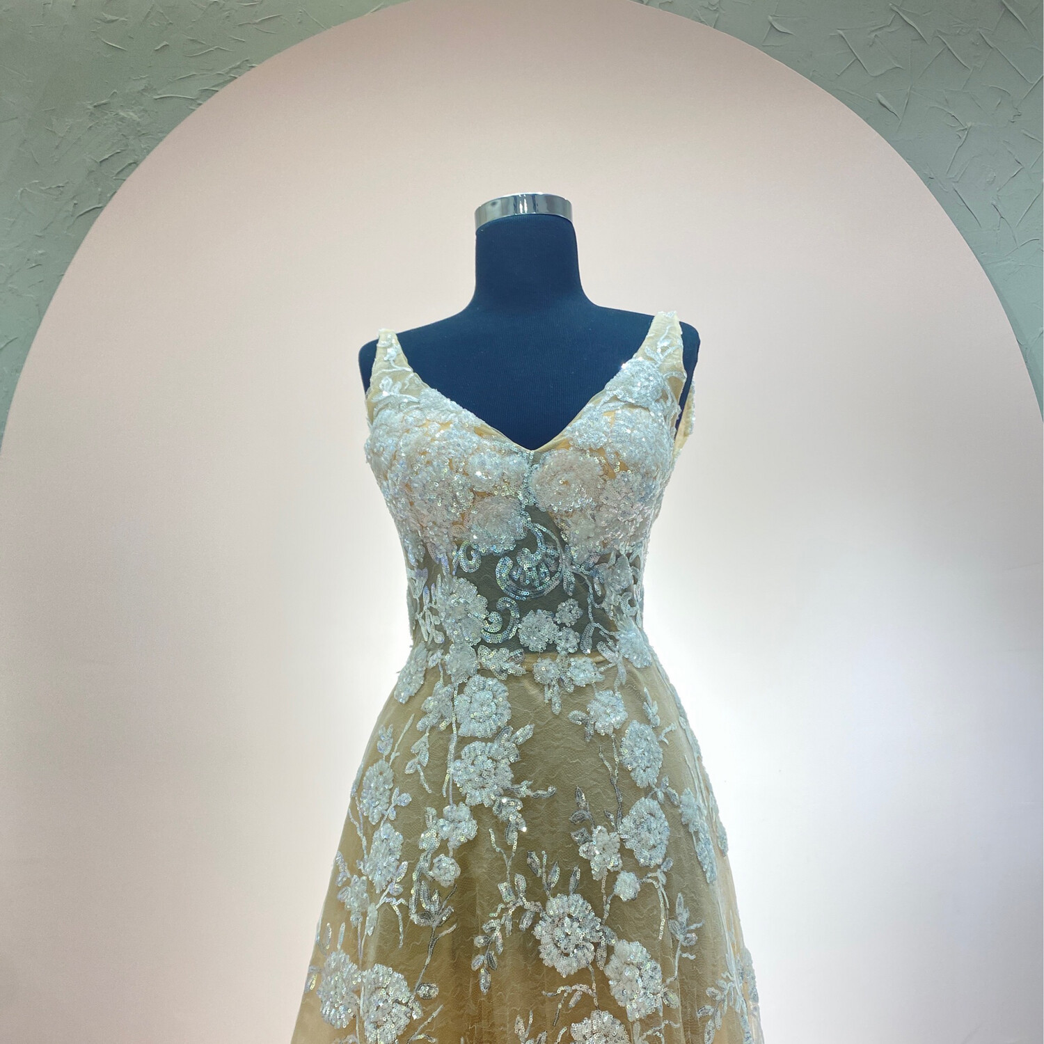 Vestido-Largo-Blanco/Crema-Talla/40 HN112