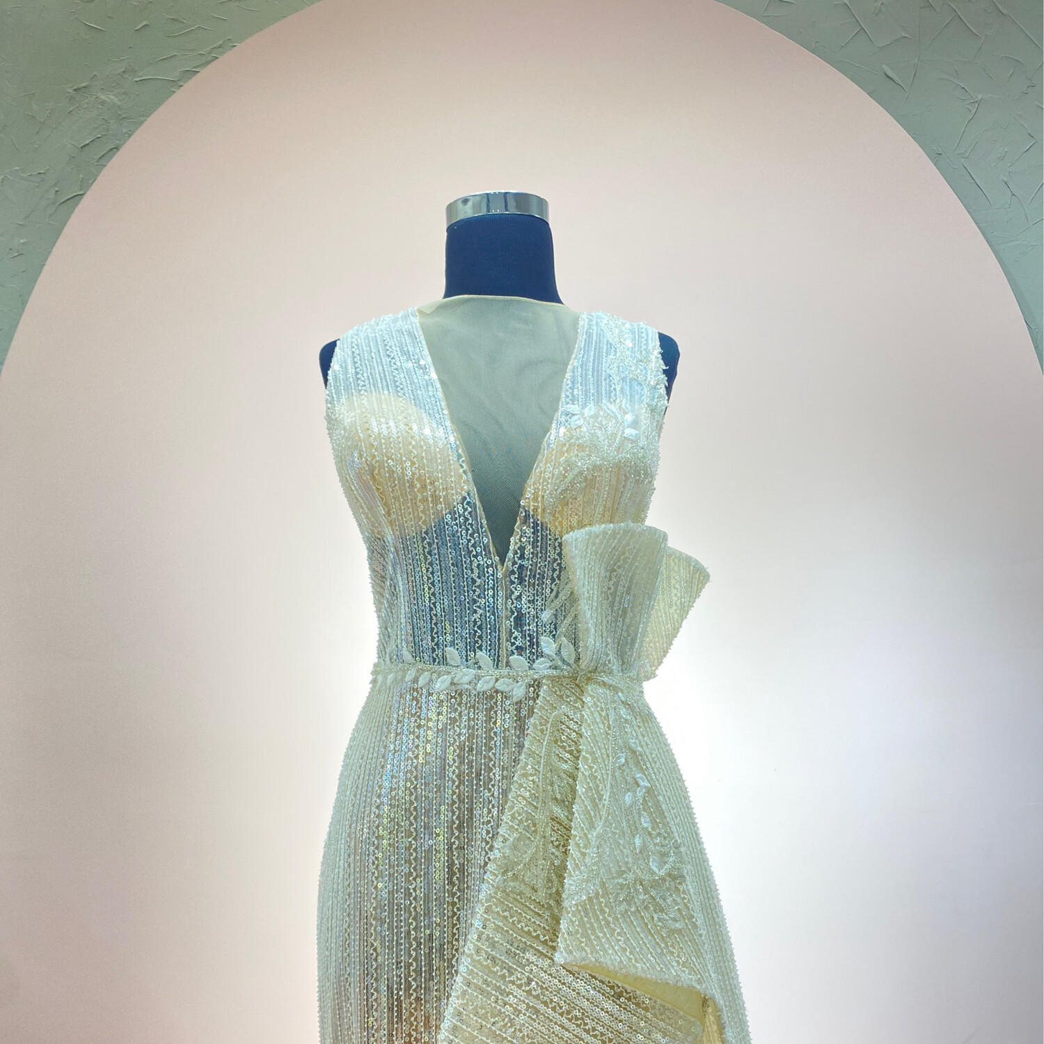 Vestido-Largo-Blanco-Talla/46 HN05L