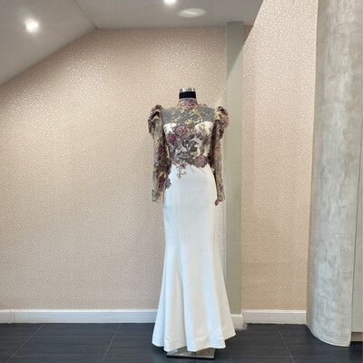 Vestido-Largo-Blanco-Talla/46 WCWHITE