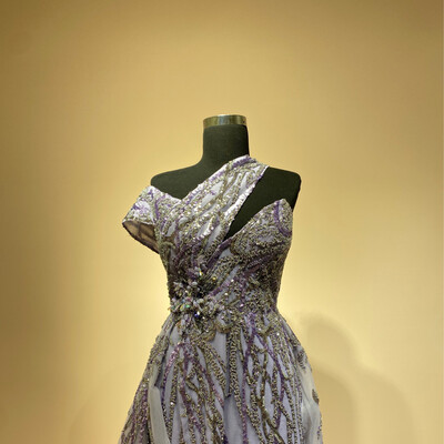 Vestido-Largo-Morado-Talla/42 BL723-42