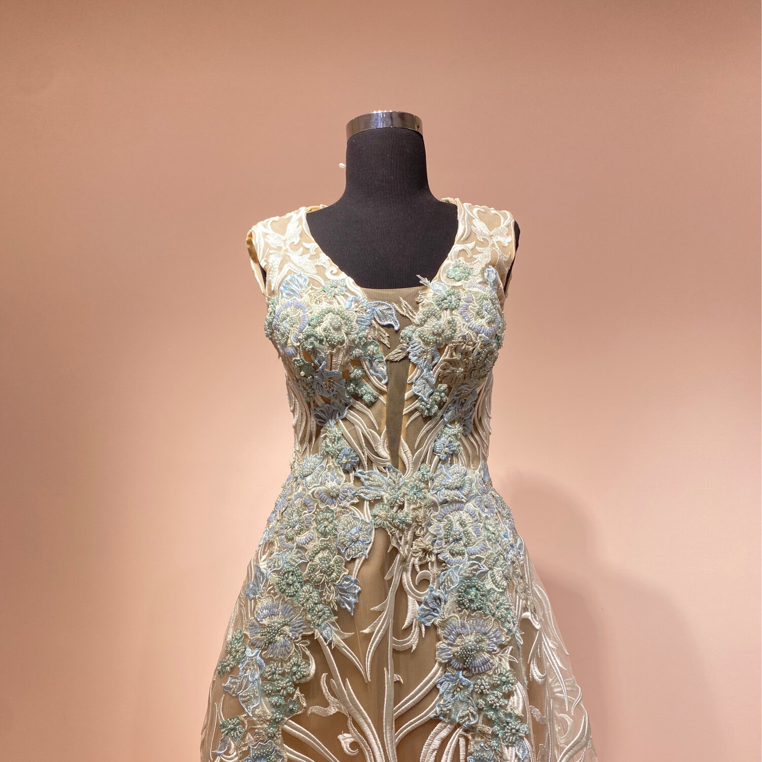 Vestido-Largo-Blanco-Talla/40  HN084