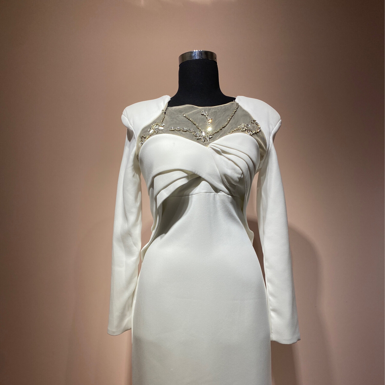 Vestido-Largo-Blanco-Talla/44 WC6164