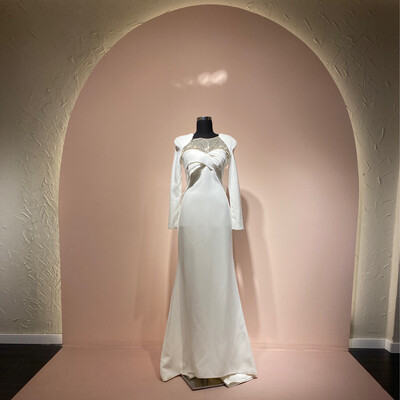 Vestido-Largo-Blanco-Talla/44 WC6164