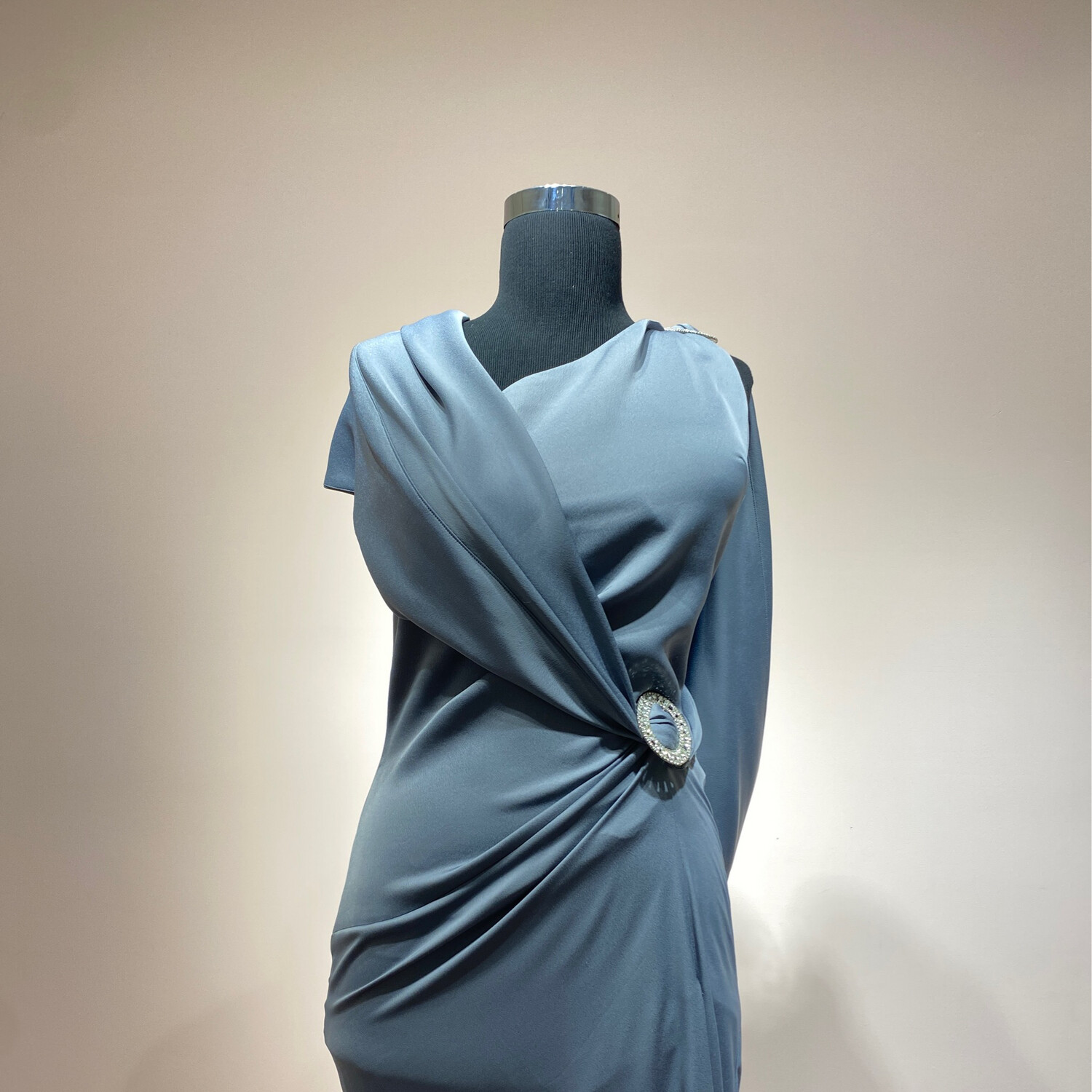 Vestido-Largo-Gris-Talla/40 MW2737-1