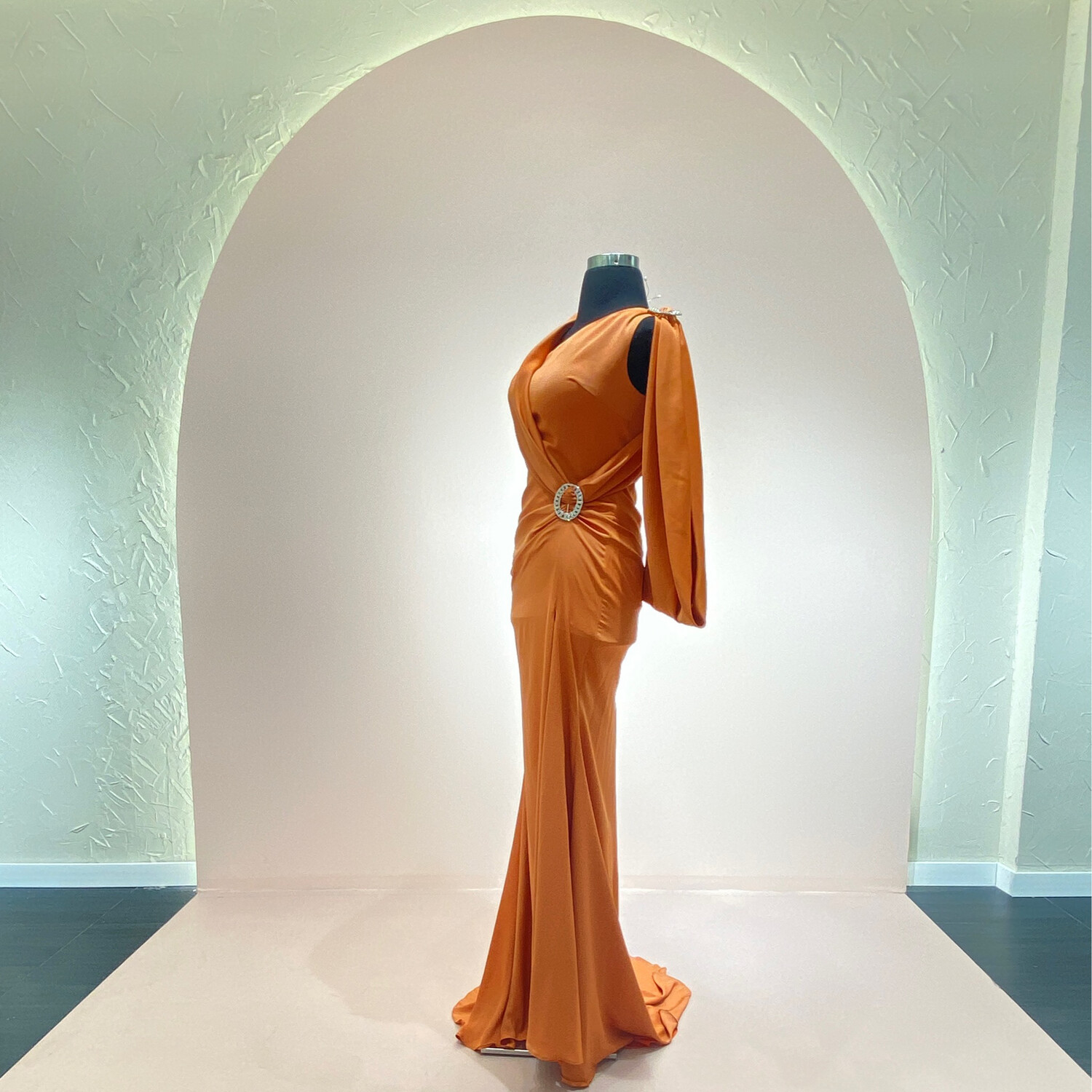 Vestido-Largo-Naranja-Talla/42 MW27371
