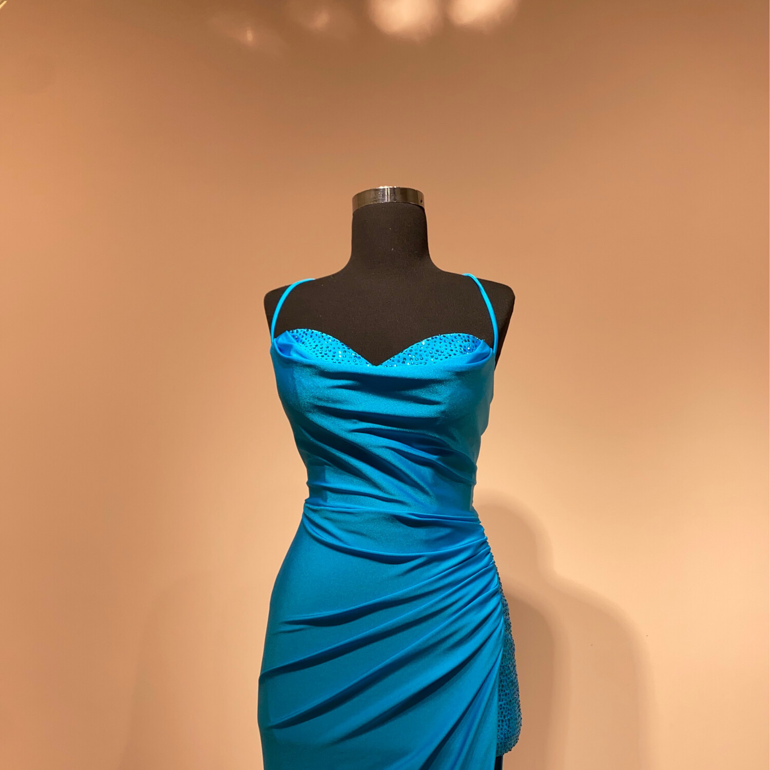 Vestido-Largo-Celeste-Talla/8 CW10387-8