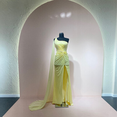 Vestido-Largo-Amarillo-Talla/8 CW10369-8
