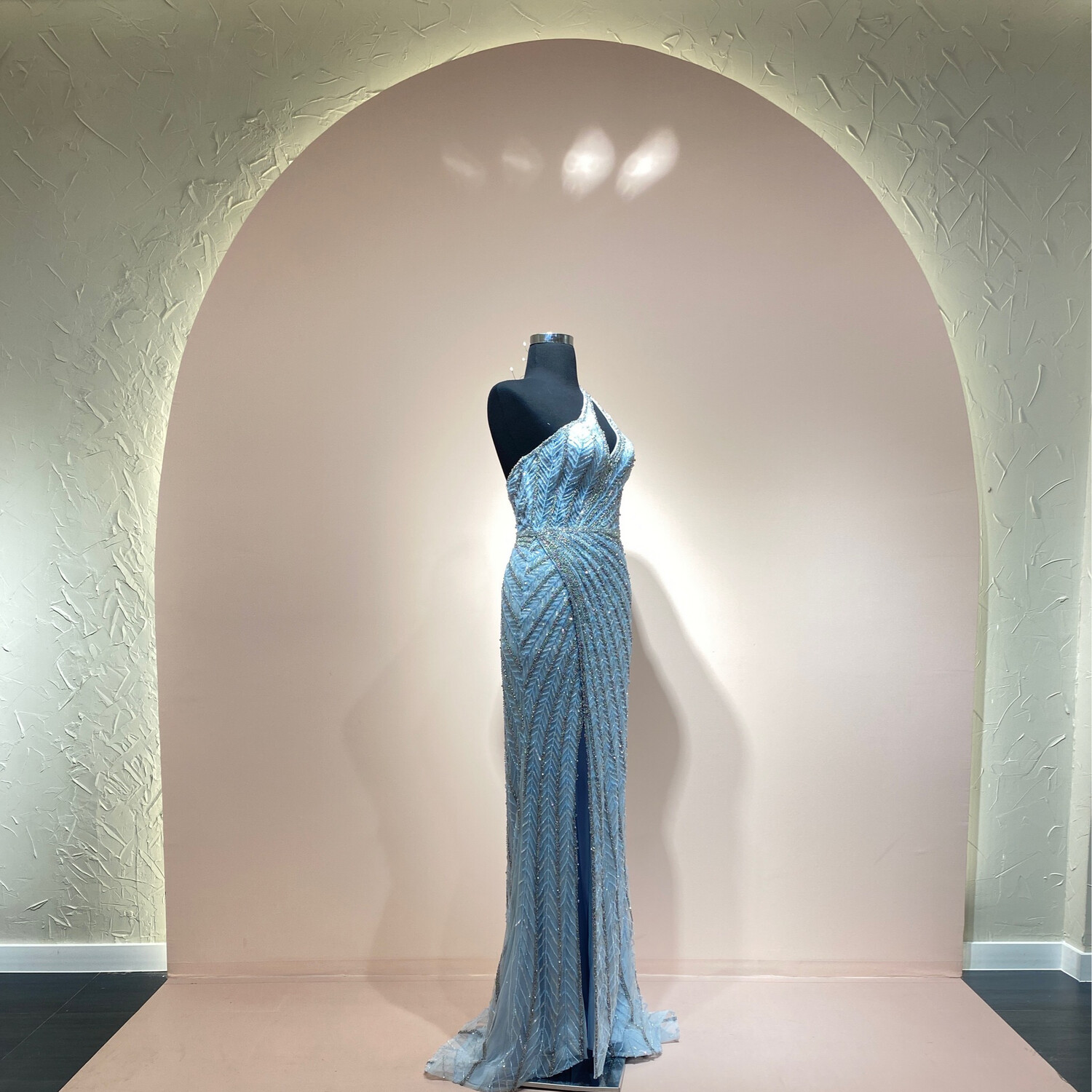 Vestido-Largo-Celeste-talla/12 CW50276-12