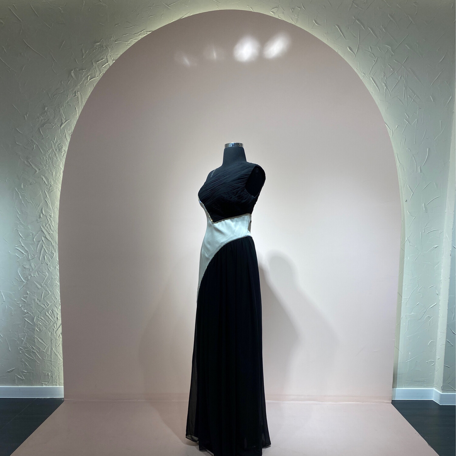 Vestido-Largo-Black&amp;White-Talla/44 WC6948-44