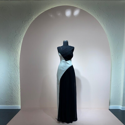 Vestido-Largo-Black&amp;White-Talla/44 WC6948-44